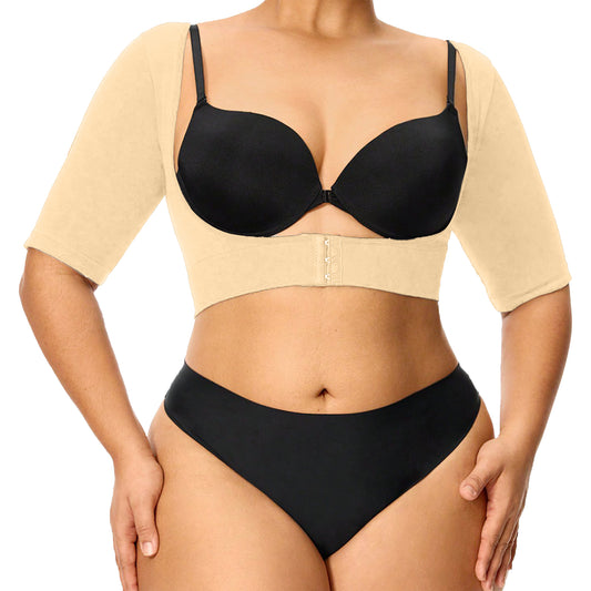 ANYFIT WEAR Women Plus Size Shapewear Upper Arm Shaper Short Sleeve Body Slimmer Compression Top
