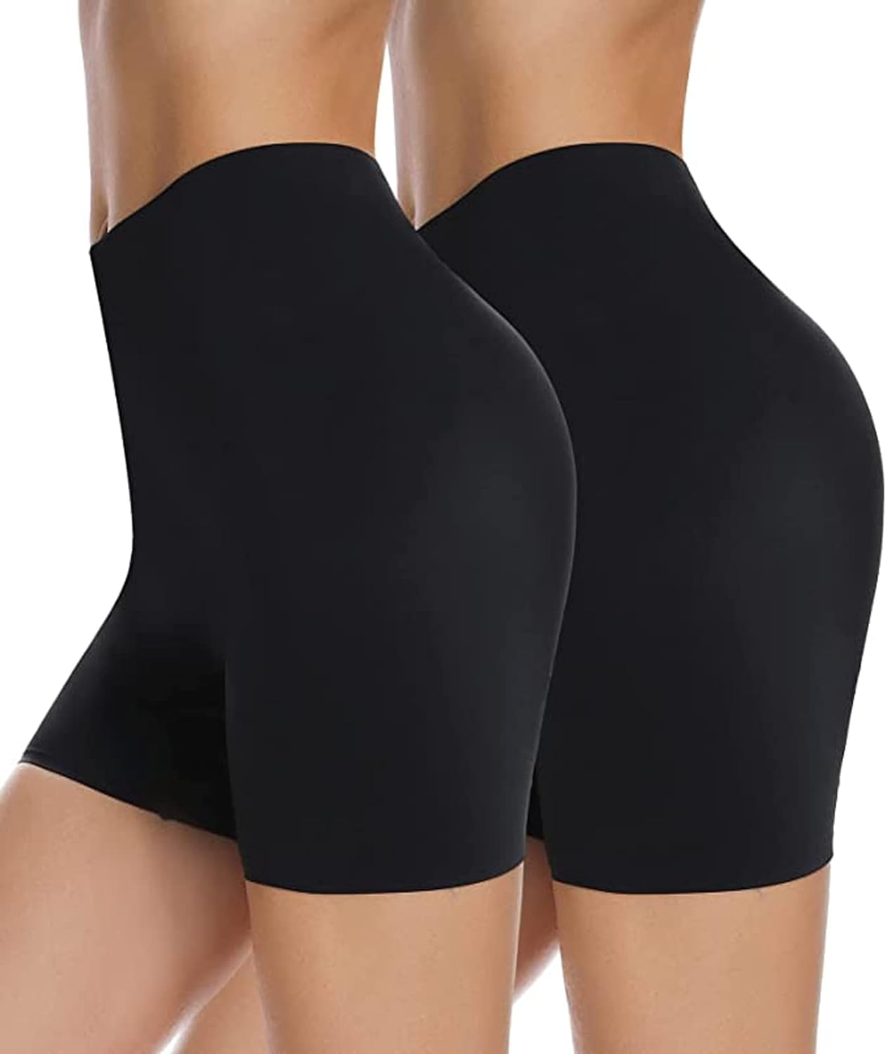 MANIFIQUE 2 Pack Seamless Shaping Boyshorts Panties for Women Shapewear Slip Shorts Under Dress