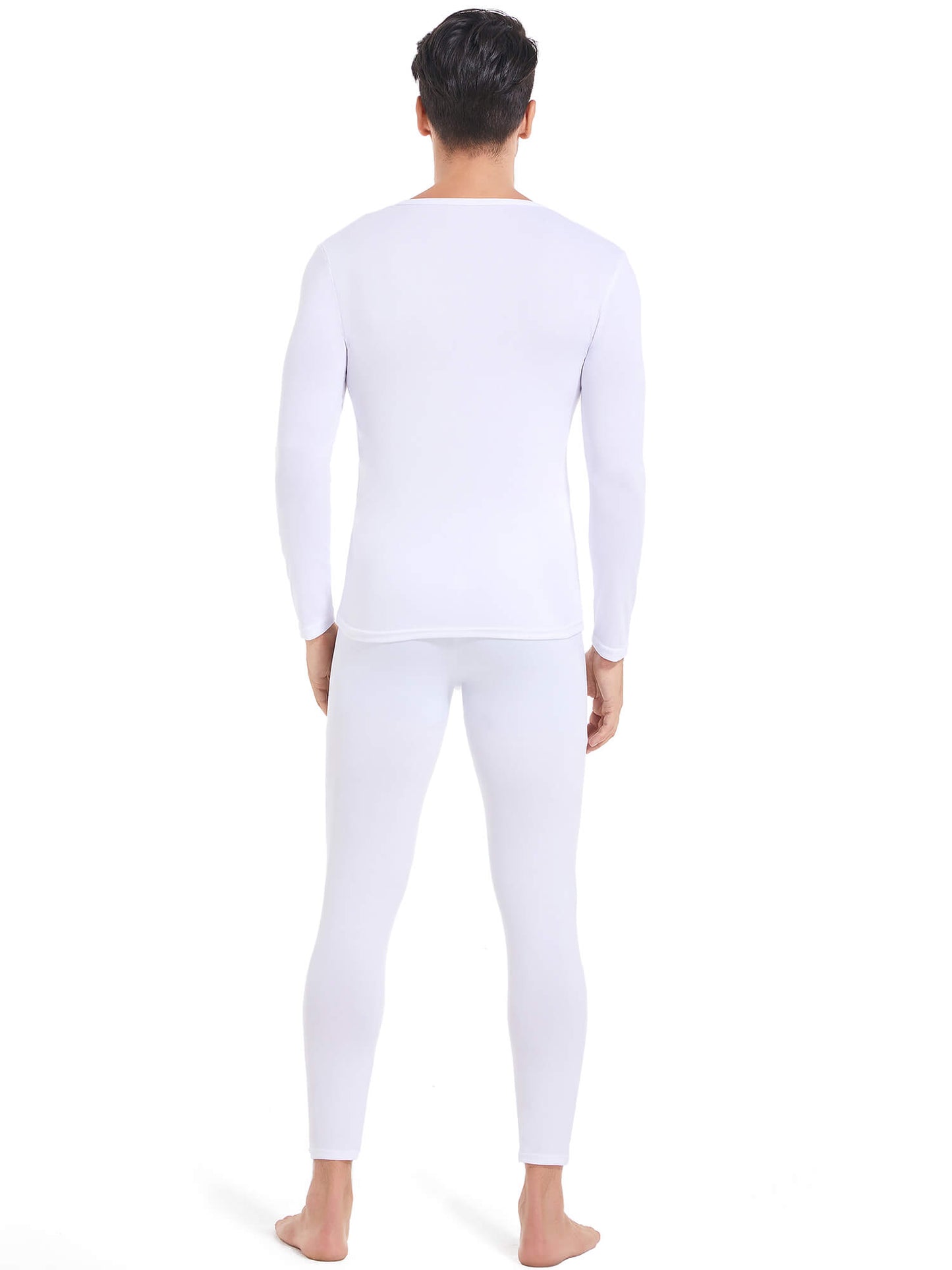 MANIFIQUE Thermal Underwear for Men Set Crewneck Long Johns Top & Bottom Set