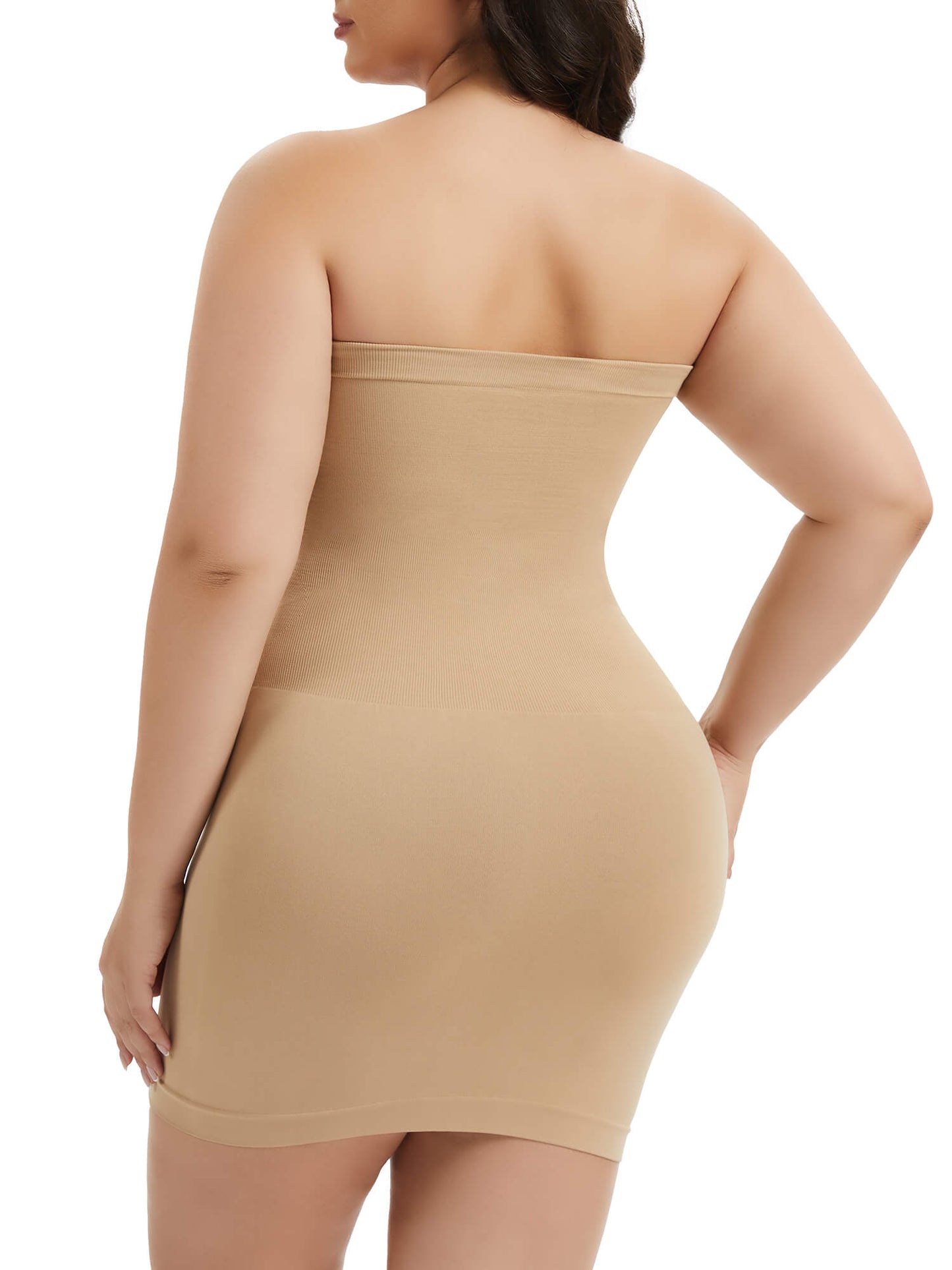 MANIFIQUE Plus Size Strapless Shapewear for Women Full Slip shapewear dress Tummy Control slip for women under dress