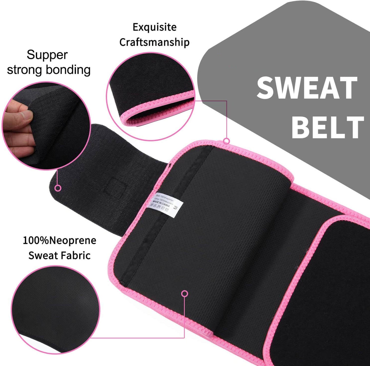MANIFIQUE Sweat Waist Trimmer - Premium Sweat Enhancing Fitness Belt for Women & Men
