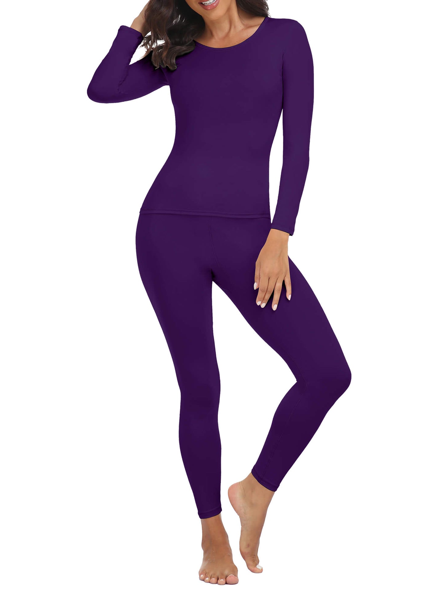 Anyfit Wear Women Thermal Underwear Set Long John Base Layer Ultra Soft Top&Bottom Sets for Cold Weather