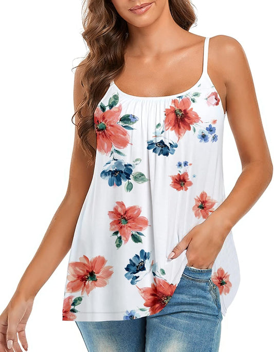MANIFIQUE Women's Tank Tops 2025 Summer Tunics Casual Sleeveless Shirts Ladies Loose Fit Blouses S-4XL