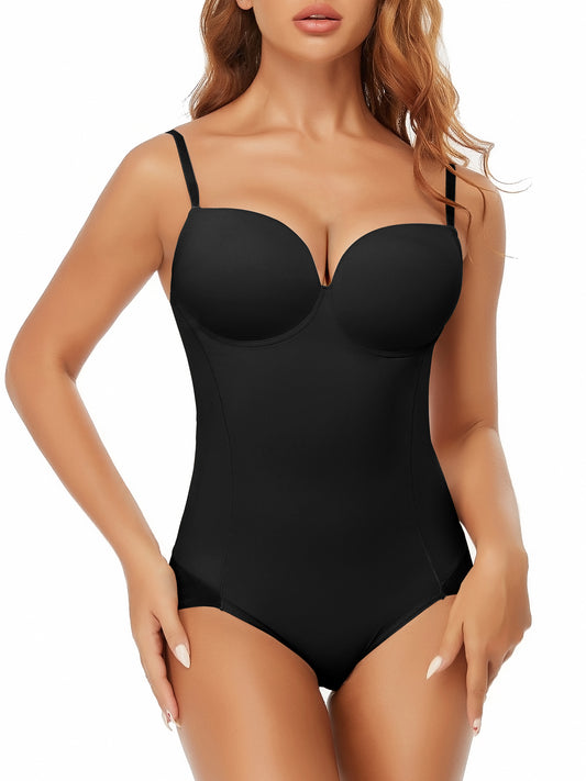 MANIFIQUE Women's Shapewear Tummy Control Bodysuit, Built-In Underwire Bra, Ultra Light Body Briefer Fajas Shapewear
