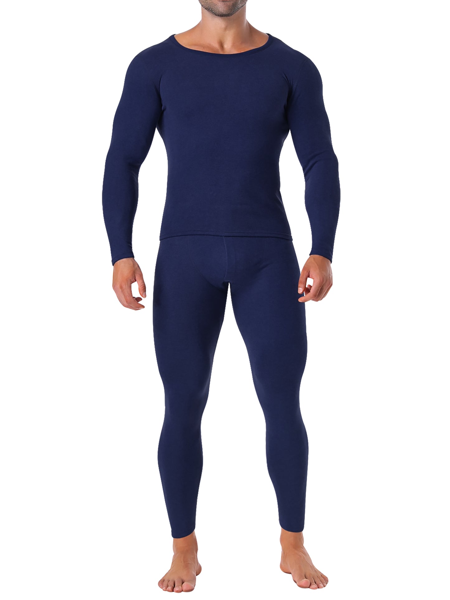 MANIFIQUE Thermal Underwear Shirt & Leggings Set for Men — Heavyweight Fleece‑Lined Long Johns | Warm Winter Base Layer