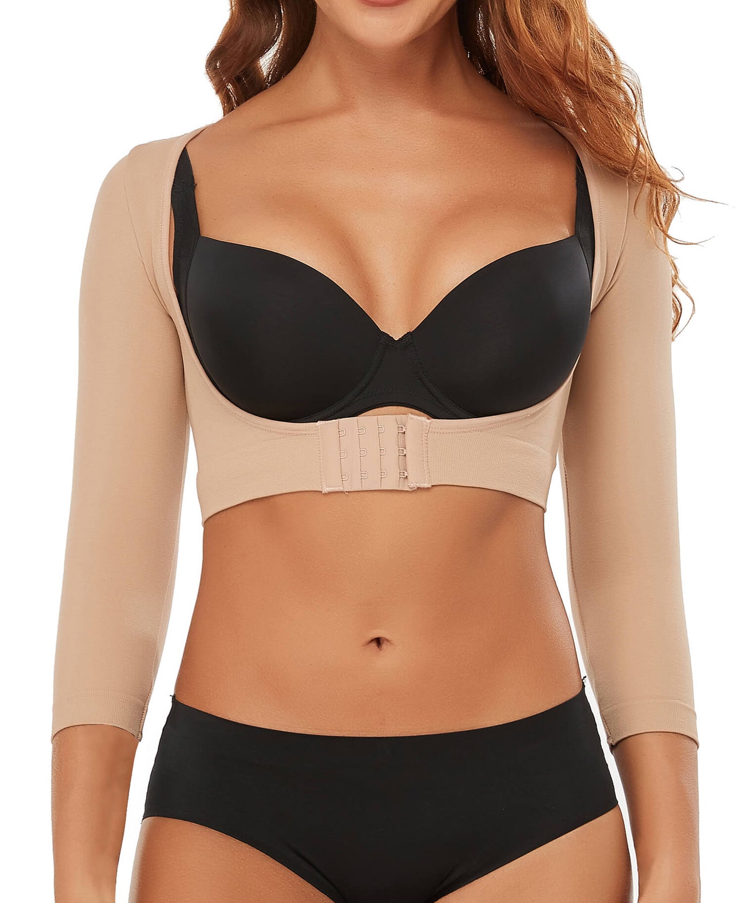 MANIFIQUE Arm Shaper for Women Post Surgery Arm Lipo Compression Sleeves Slimming Arm Faja Front Closure Shapewear