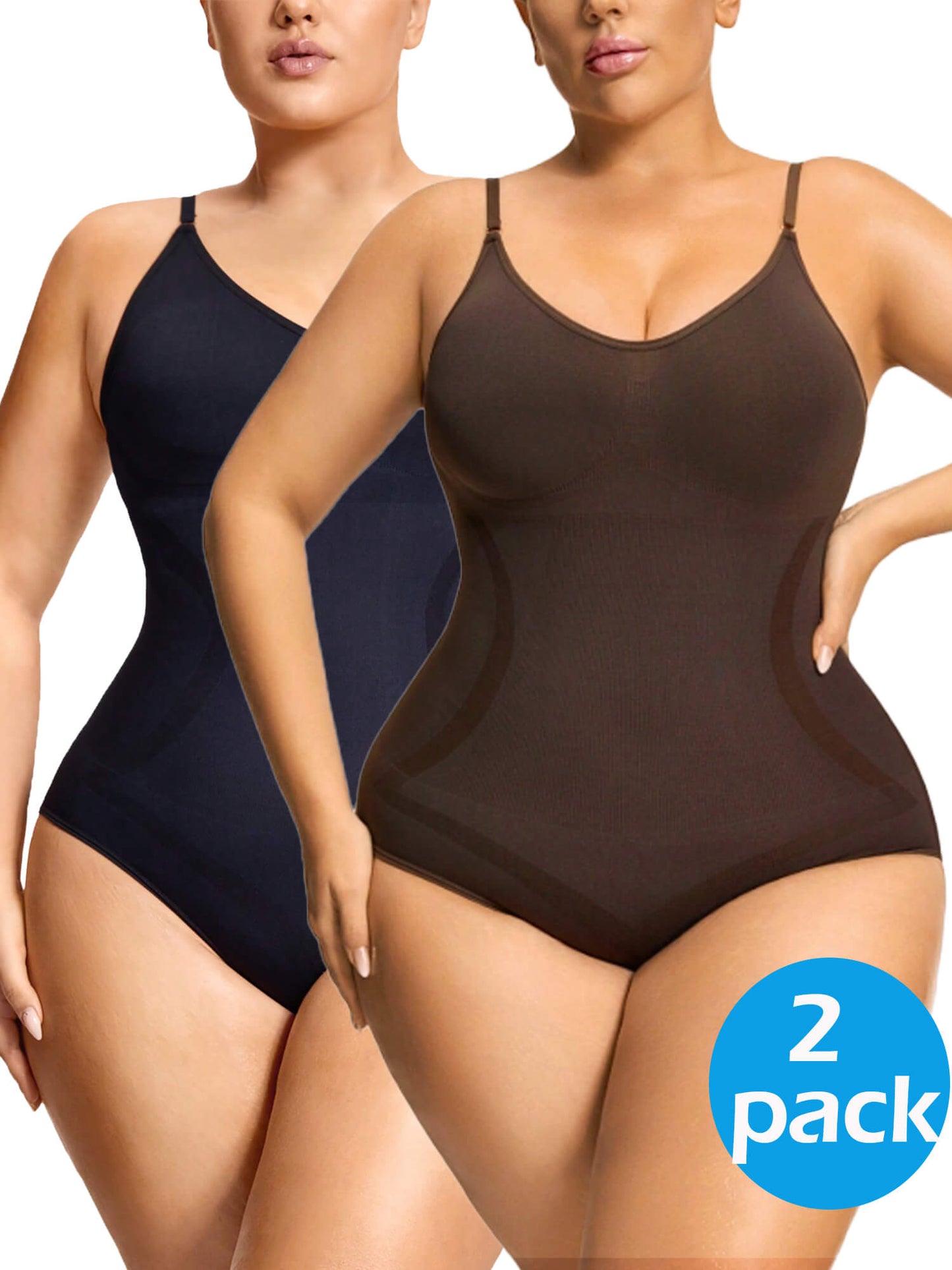 MANIFIQUE Plus Size Bodysuits for Women - Body Shaper Tummy Control Bodysuit, Shapewear Bodysuits for Women