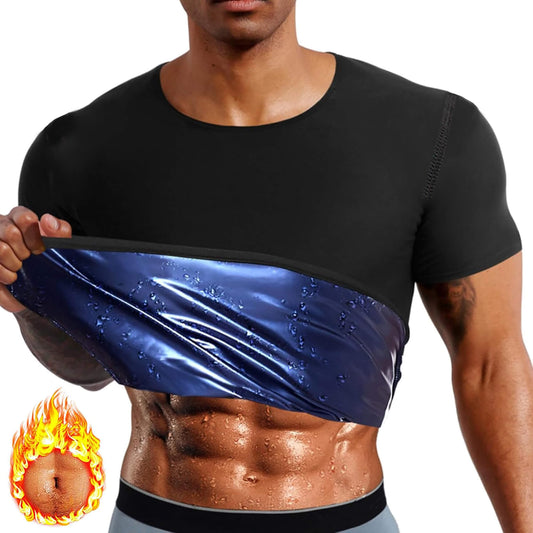 ANYFIT WEAR Sauna Suit for Men Sweat Shirt Workout Sports Fitness Compression T-Shirt Body Shaper