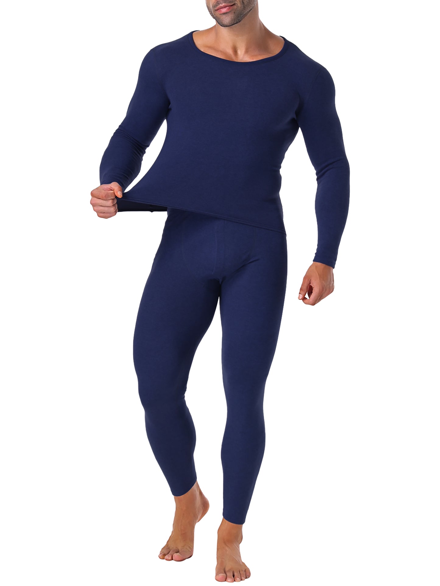 MANIFIQUE Thermal Underwear Shirt & Leggings Set for Men — Heavyweight Fleece‑Lined Long Johns | Warm Winter Base Layer