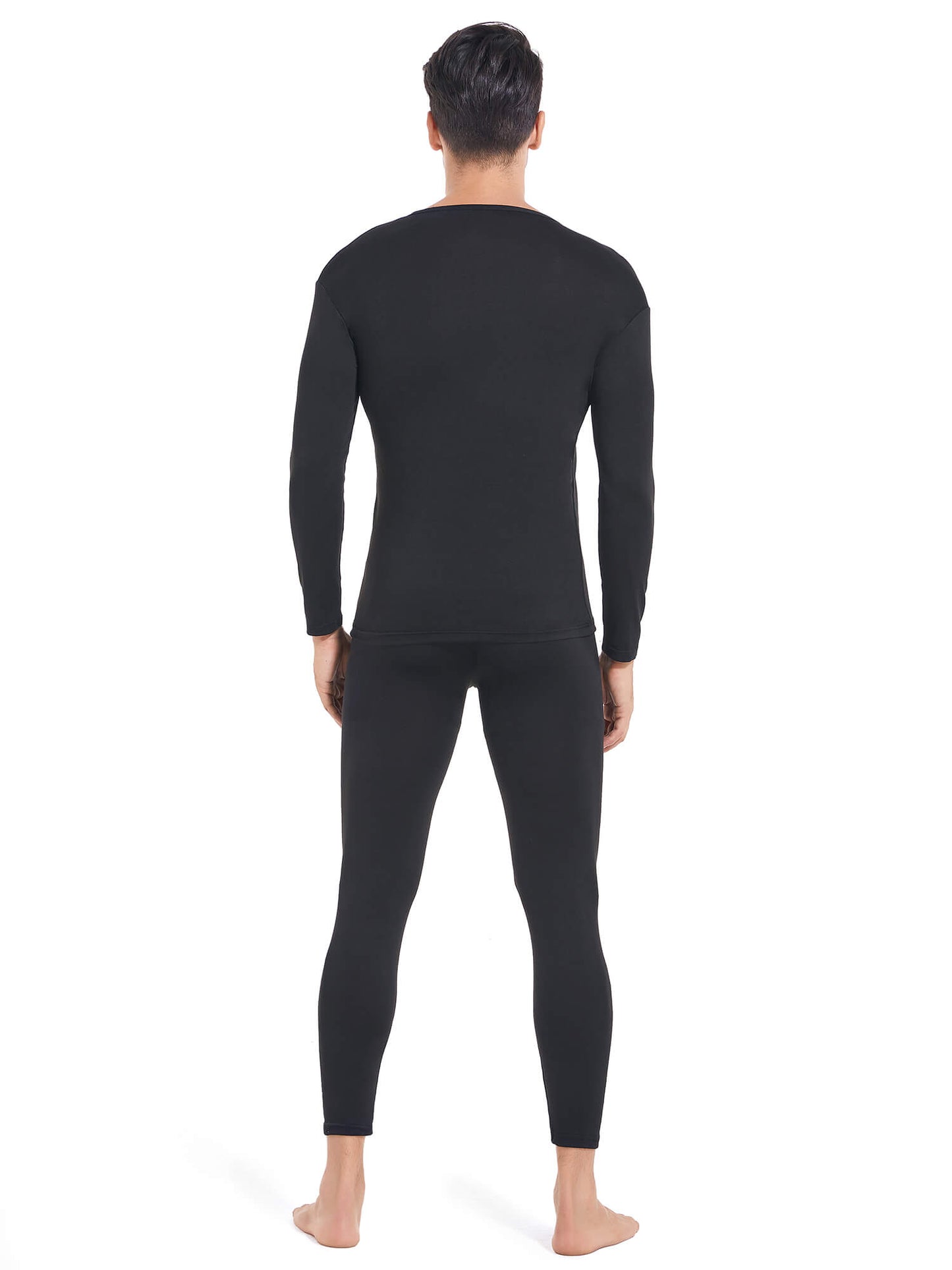 MANIFIQUE Thermal Underwear for Men Set Crewneck Long Johns Top & Bottom Set