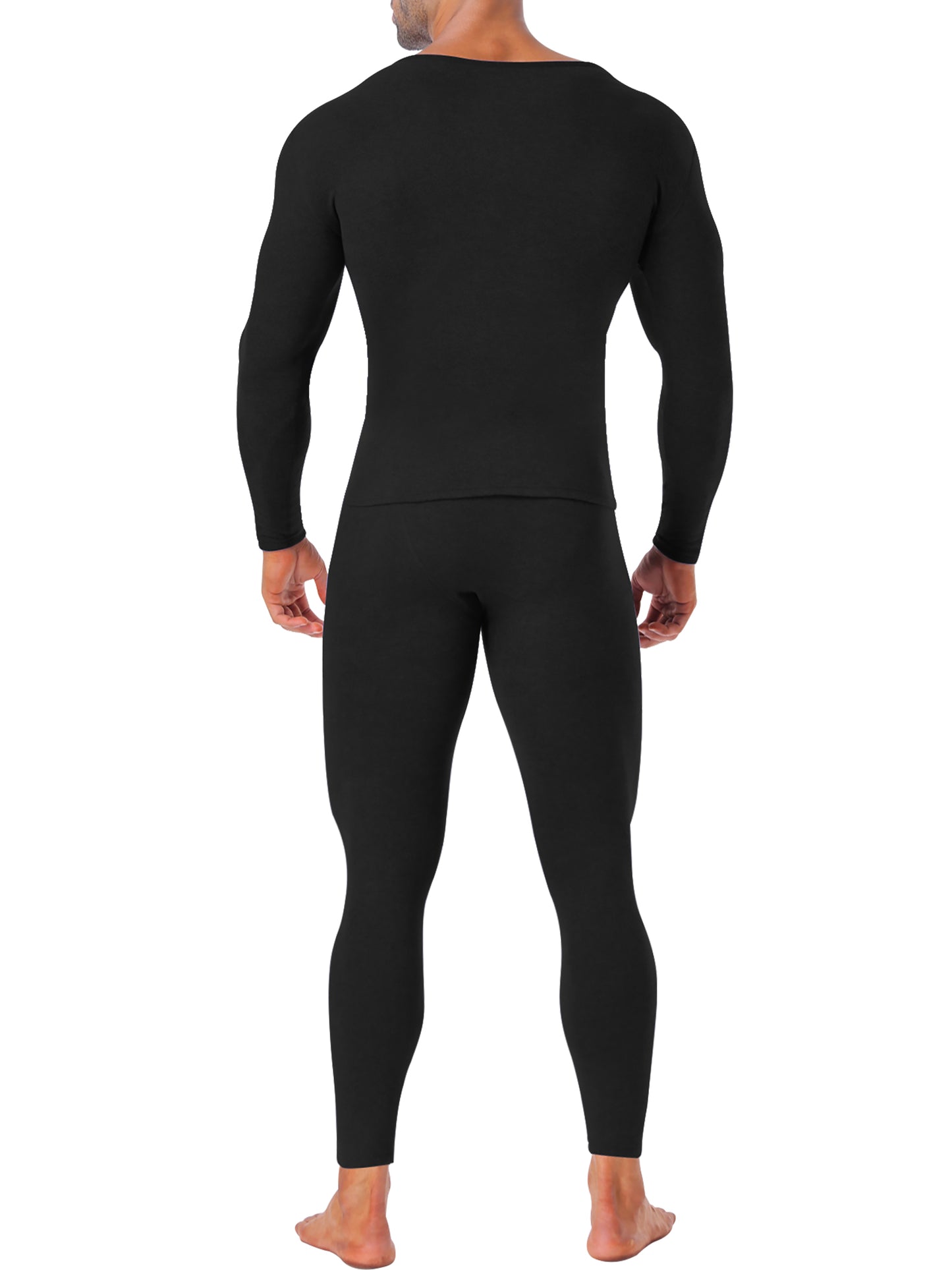 MANIFIQUE Thermal Underwear Shirt & Leggings Set for Men — Heavyweight Fleece‑Lined Long Johns | Warm Winter Base Layer