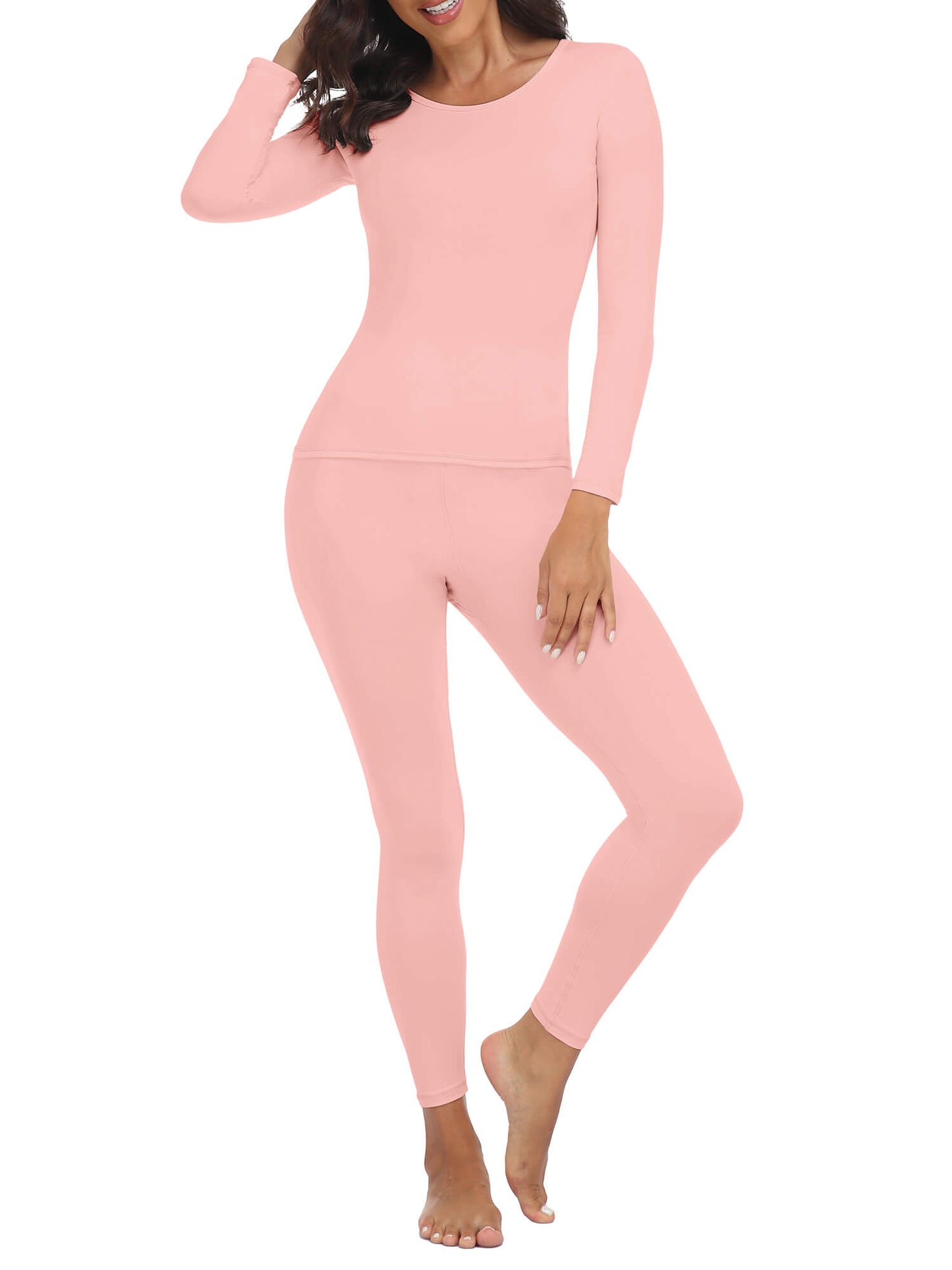 Anyfit Wear Women Thermal Underwear Set Long John Base Layer Ultra Soft Top&Bottom Sets for Cold Weather