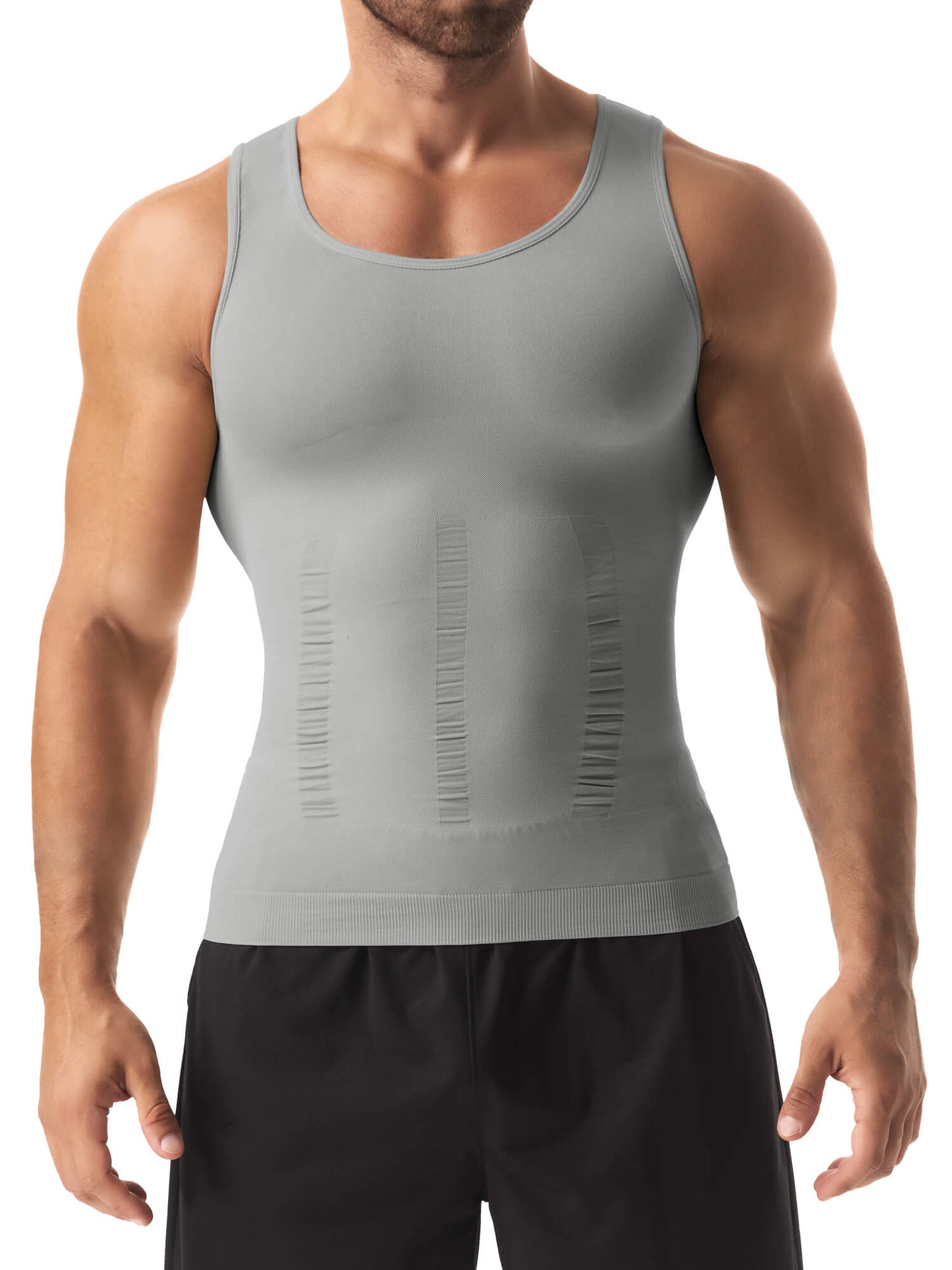 MANIFIQUE Gynecomastia Compression Shirts for Men, Tank Top Body Shaper, Fajas para Hombres, Slimming Undershirt