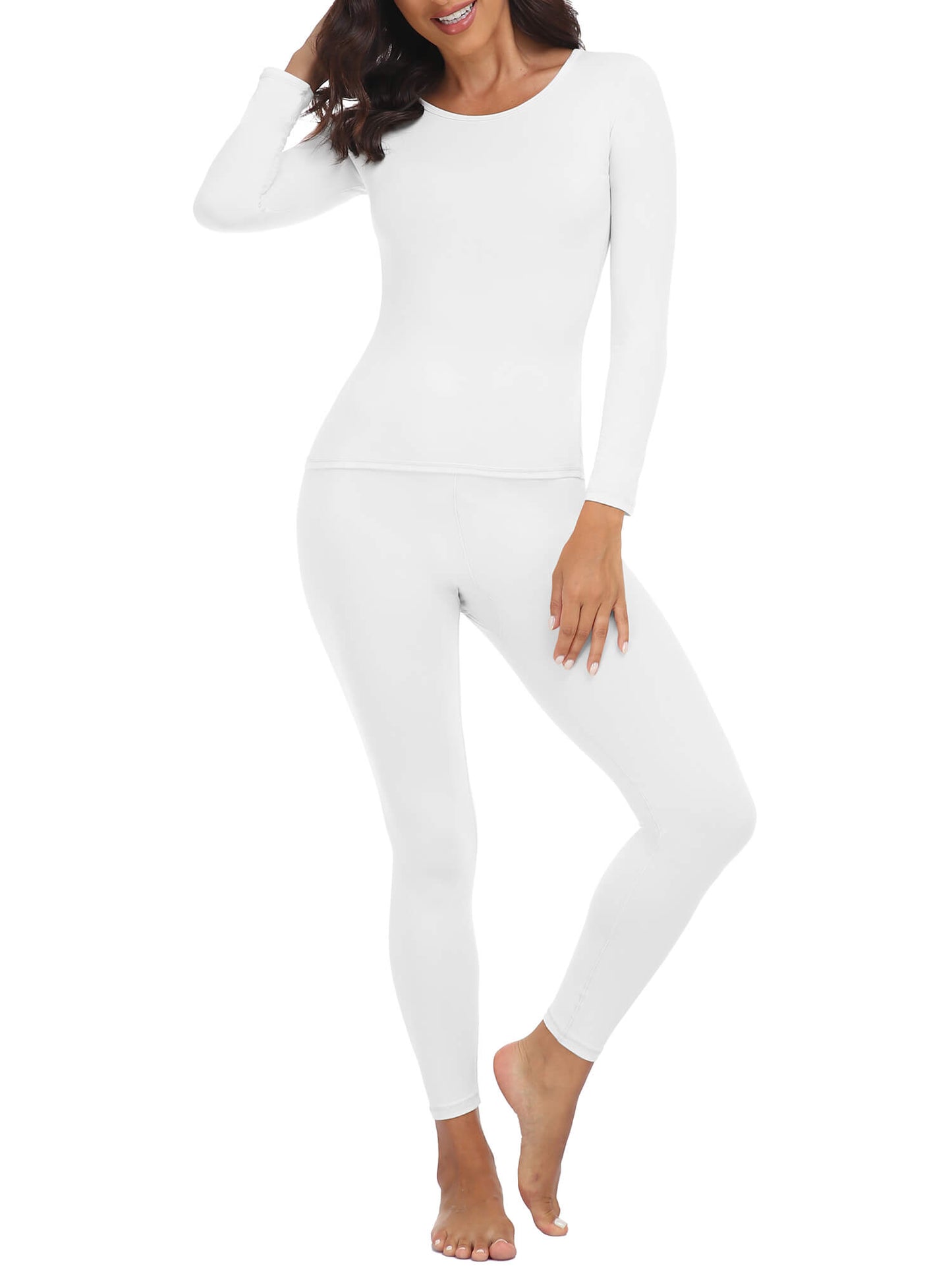 Anyfit Wear Women Thermal Underwear Set Long John Base Layer Ultra Soft Top&Bottom Sets for Cold Weather