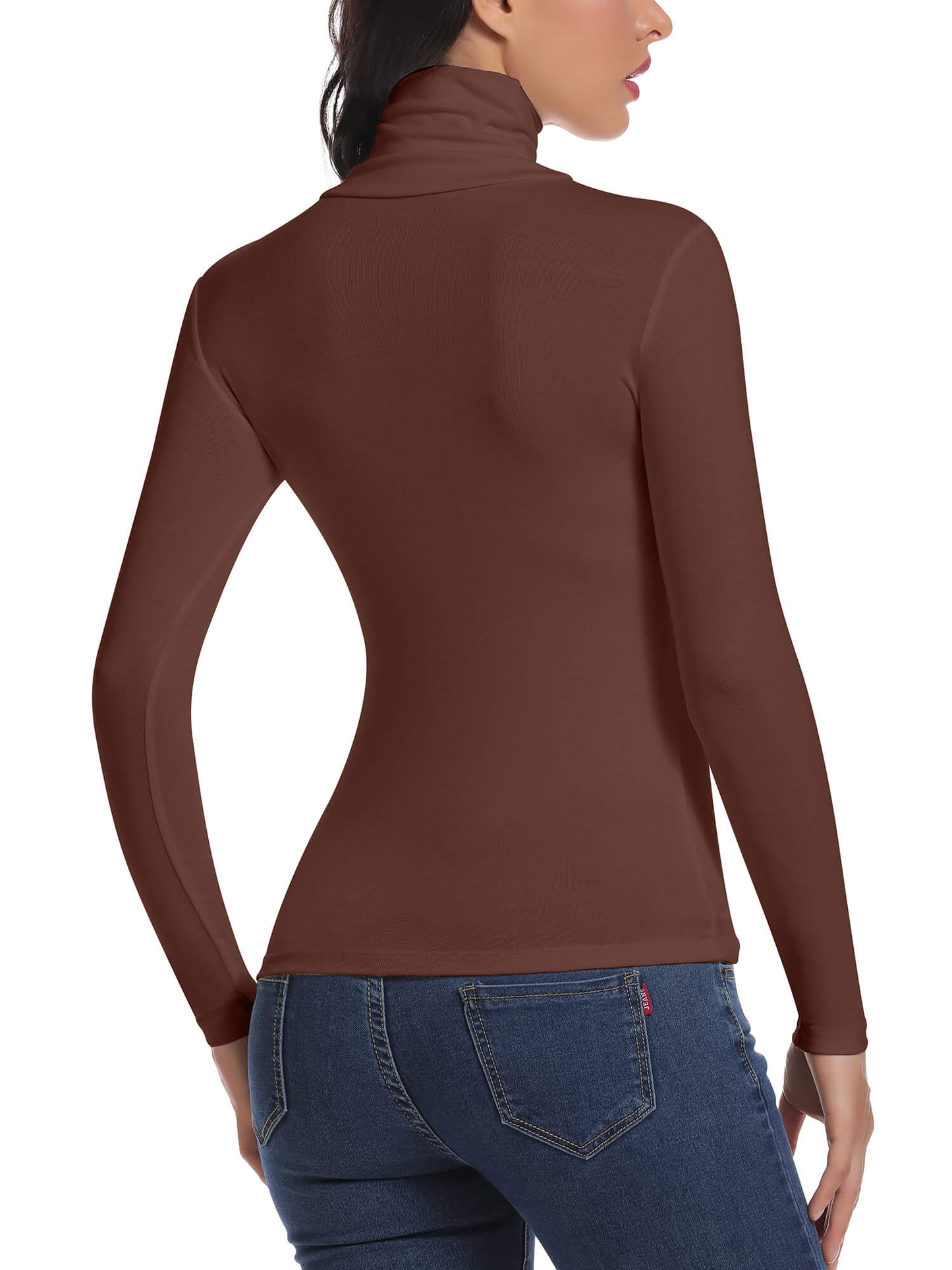 MANIFIQUE Women's Turtleneck Long Sleeve Shirts Fall Fashion Basic Thermal Underwear Tops Winter Clothes 2025