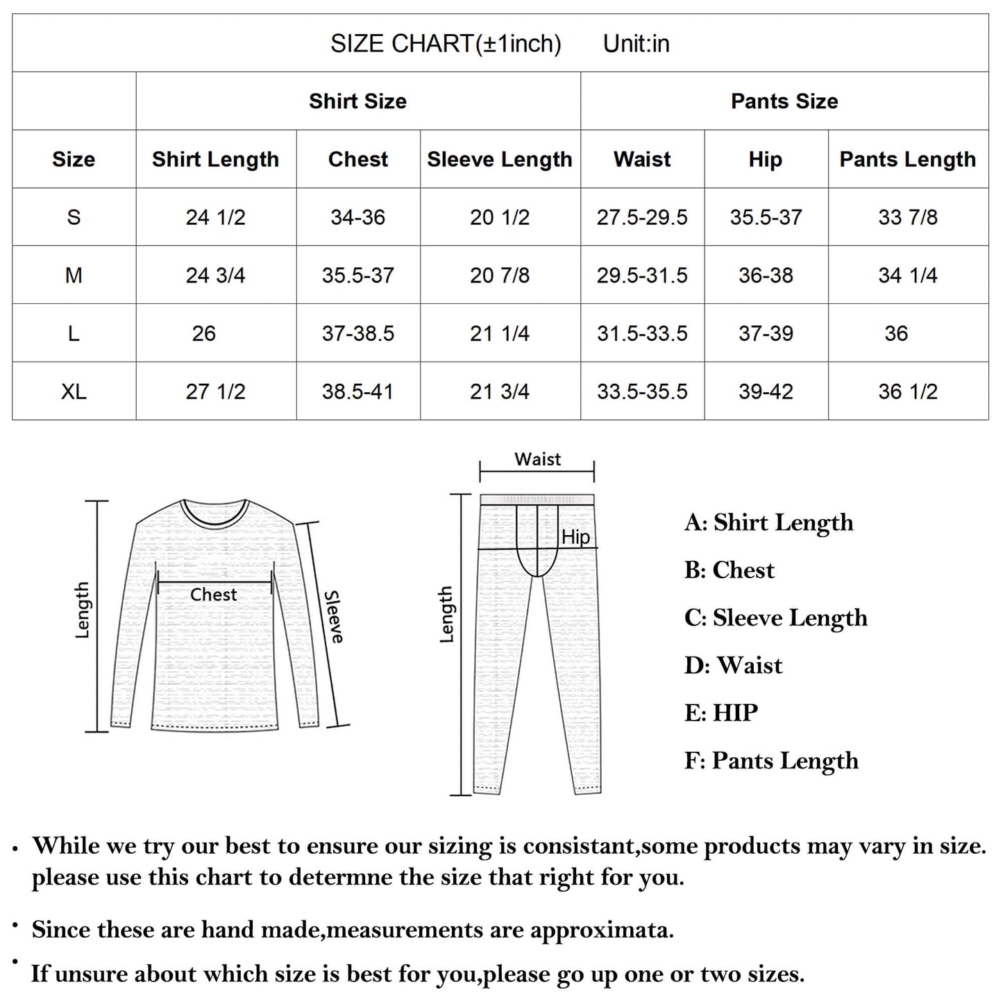 MANIFIQUE Thermal Underwear for Men Set Crewneck Long Johns Top & Bottom Set