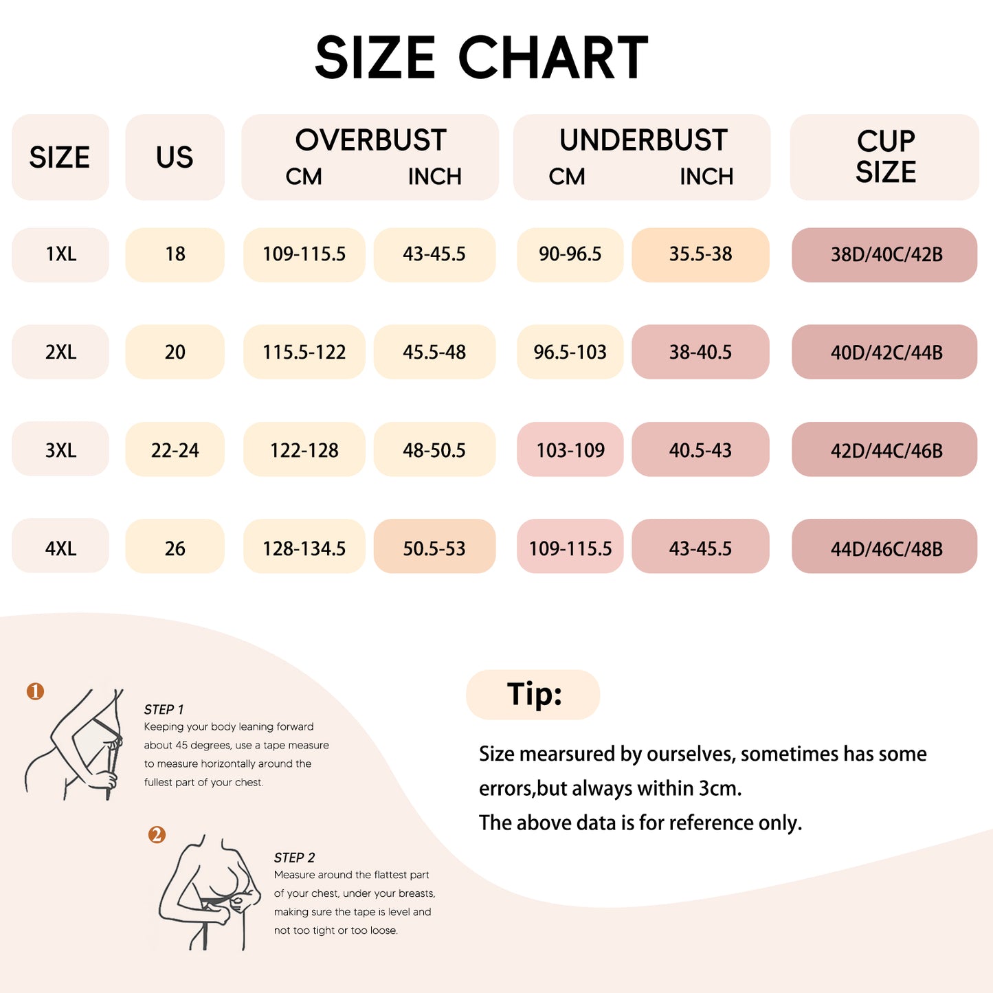 Vaslanda Women's Plus Size Full Coverage Bra Wireless Minimizer Bra No Underwire Comfort Everyday Bra for Full Figure XL-4XL