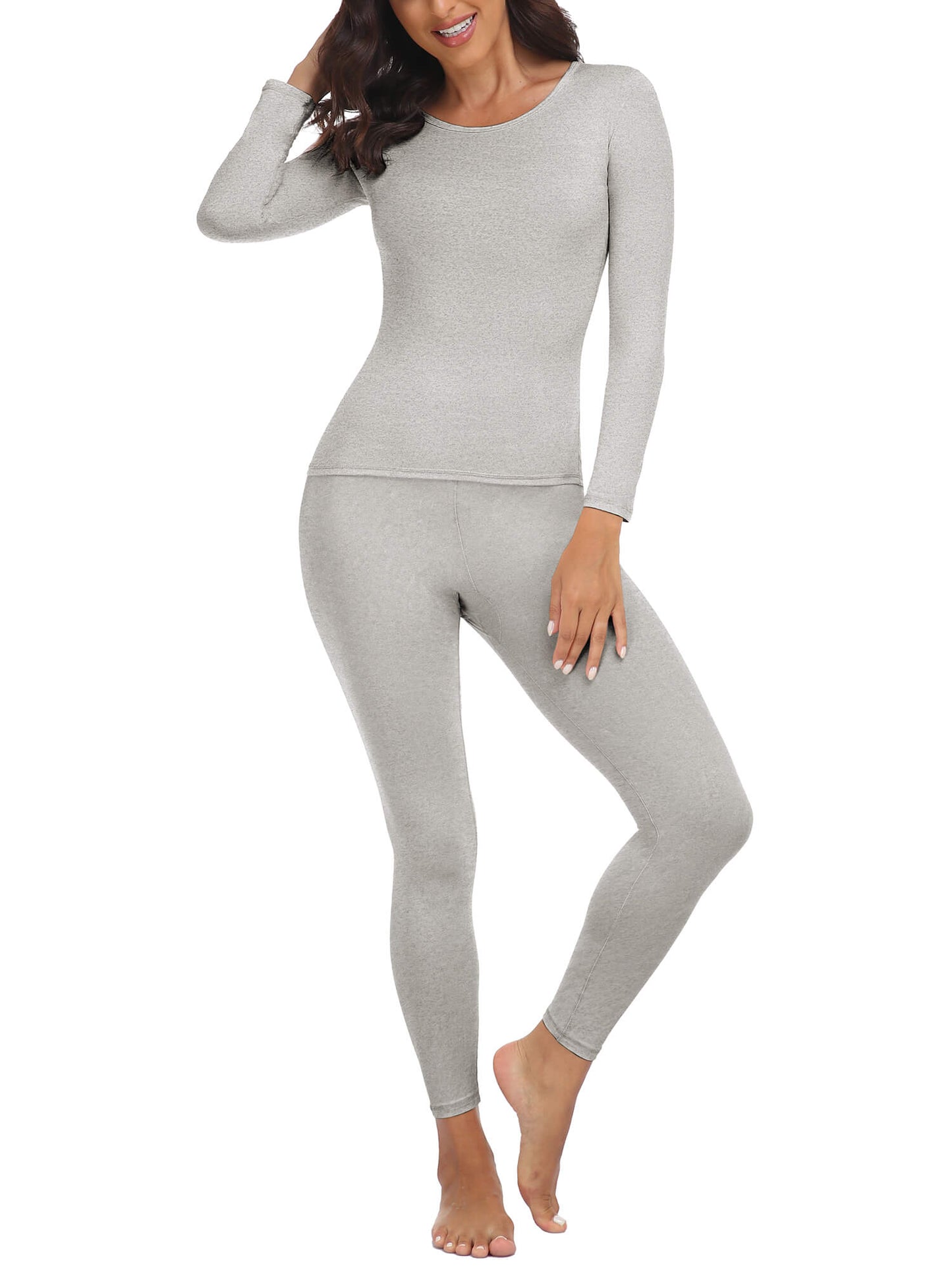 Anyfit Wear Women Thermal Underwear Set Long John Base Layer Ultra Soft Top&Bottom Sets for Cold Weather