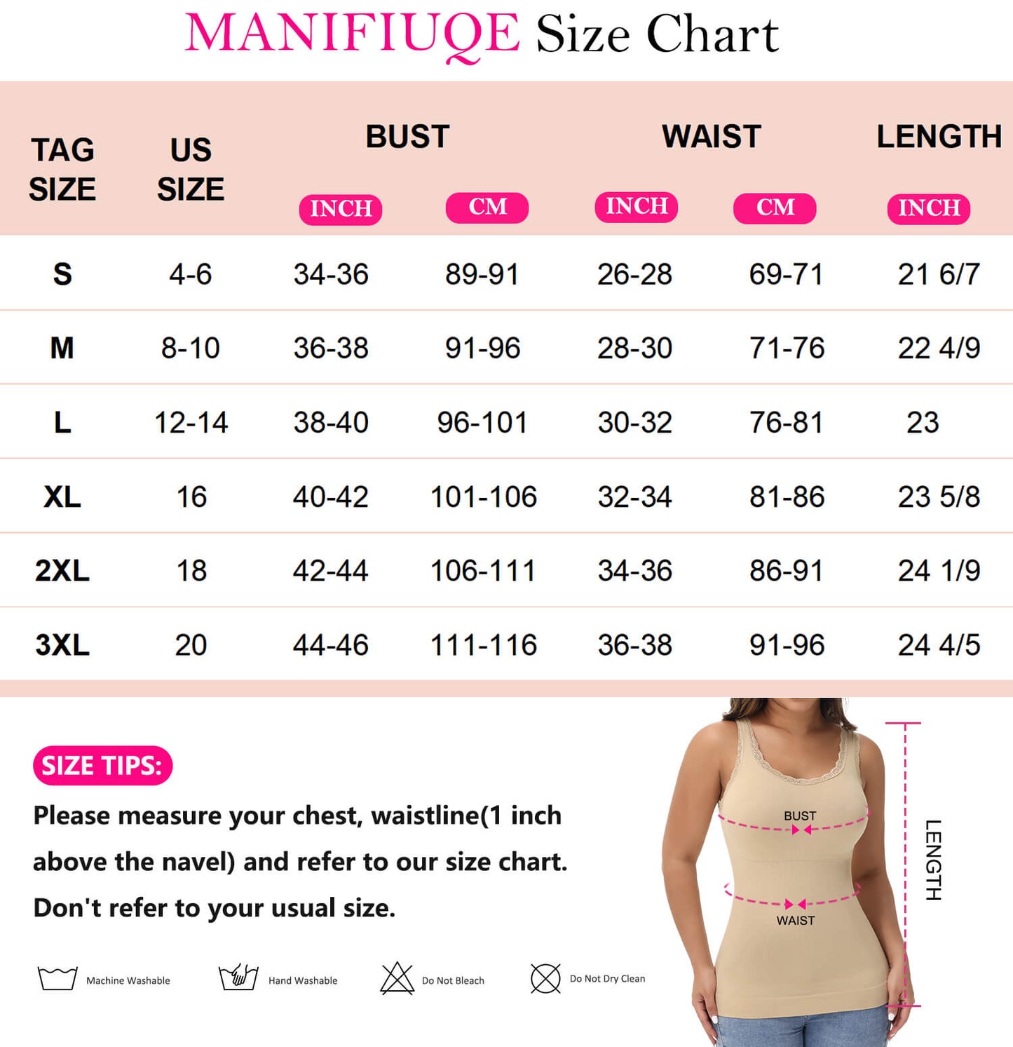 MANIFIQUE 2 Packs Women Tummy Control Shapewear Lace Tank Tops Seamless Compression Tops Slimming Body Shaper Camisole