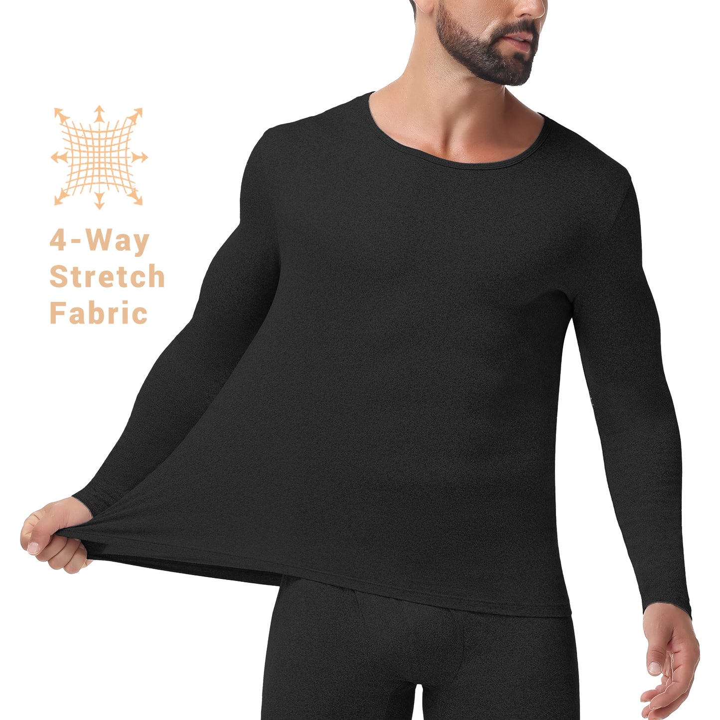 Lalamelon Men's Thermal Underwear Sets Top & Long Johns Breathable Quick Drying Thermo Base Layer