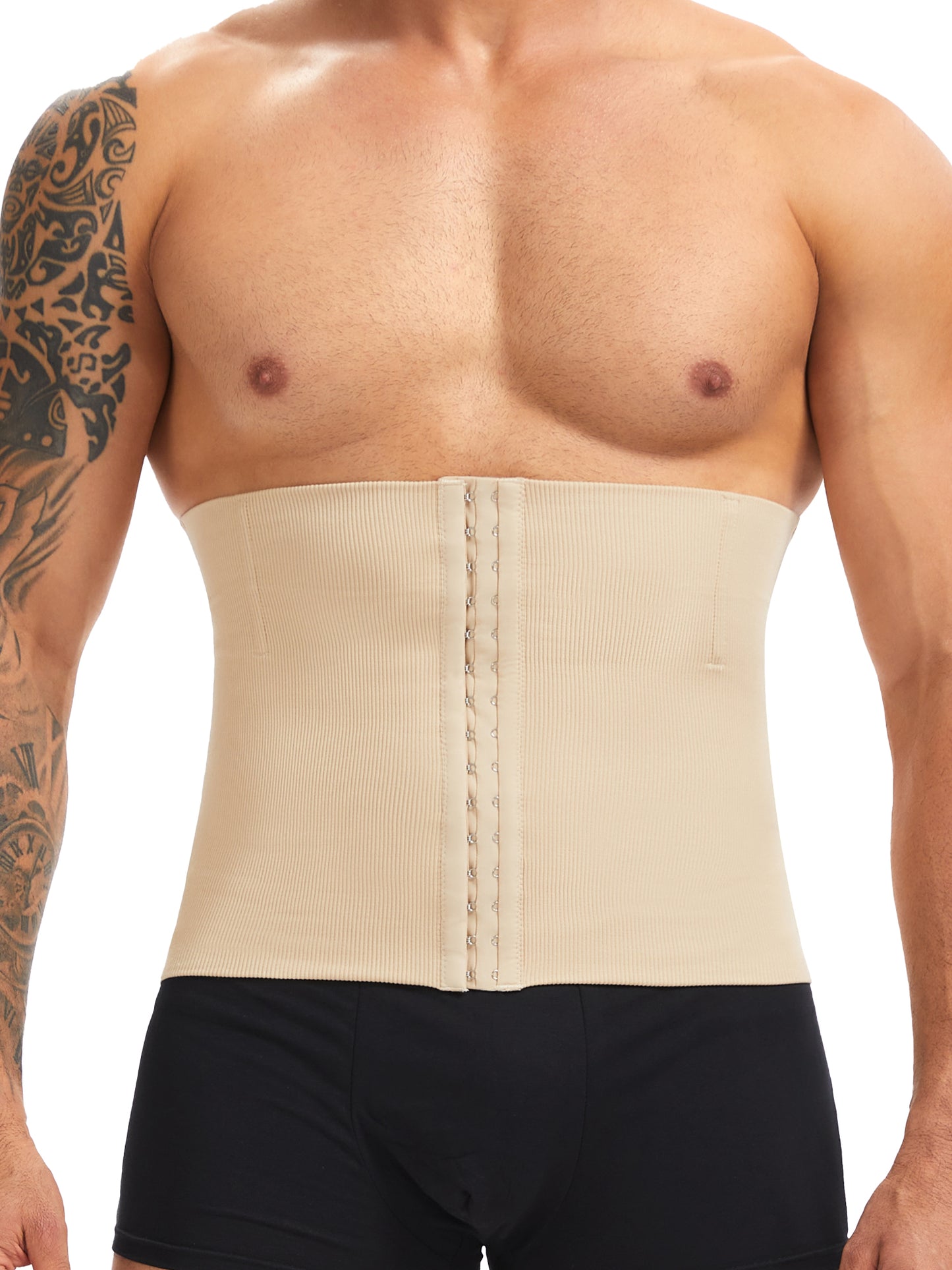 LALAMELON Waist Trainer for Men Shapewear Tummy Control Body Shaper Slimming Cincher with Hook Fajas Para Hombres