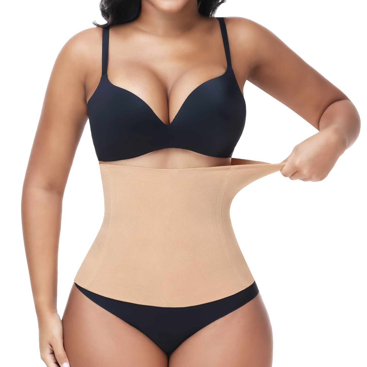 Vaslanda Waist Trainer for Women Tummy Control Postpartum Underbust Seamless Firm Shaping Waist Trainer
