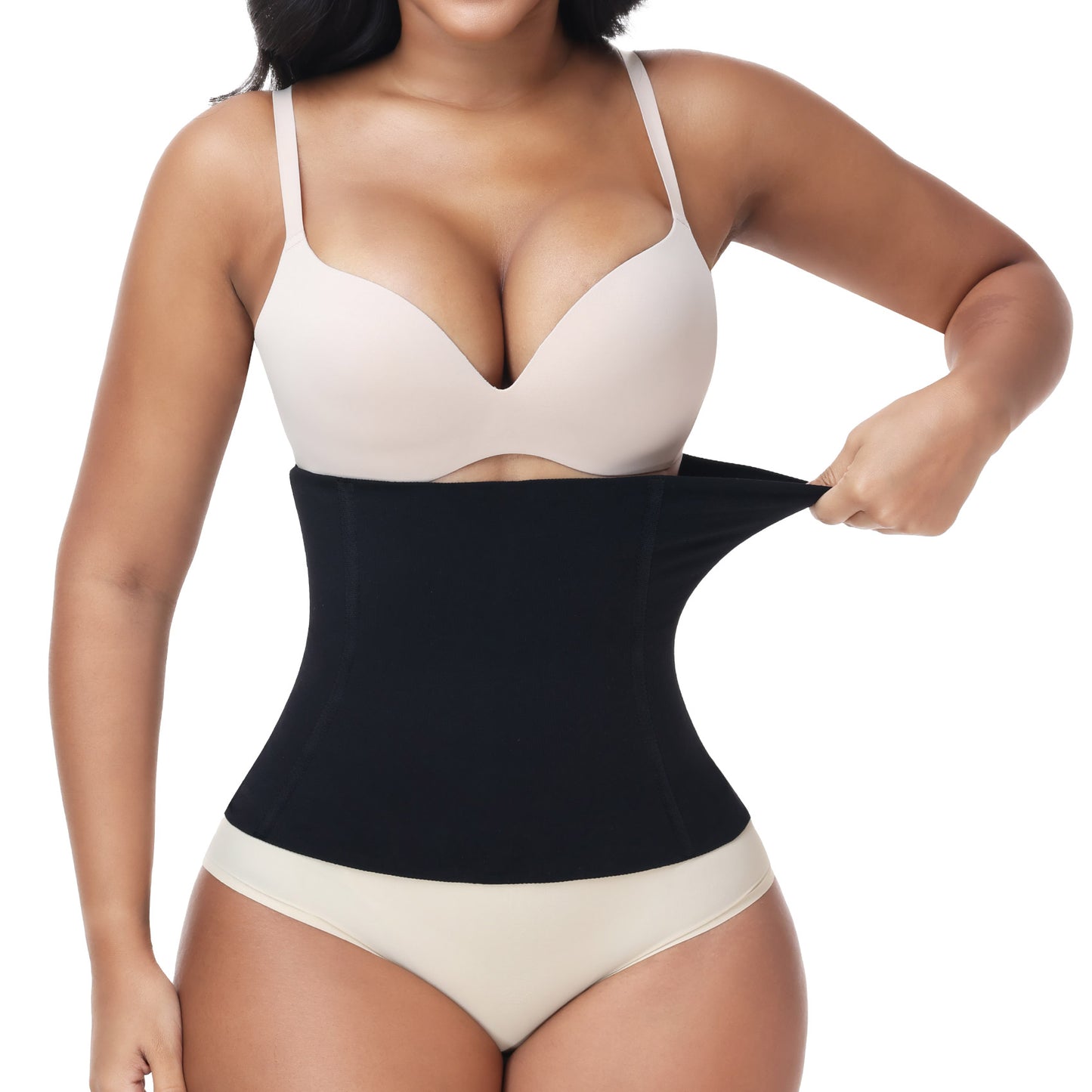 Vaslanda Waist Trainer for Women Tummy Control Postpartum Underbust Seamless Firm Shaping Waist Trainer