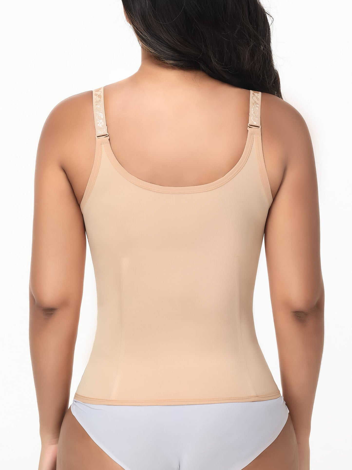 MANIFIQUE Waist Trainer for Women Corset Tops Tummy Control Shapewear Sport Girdle Workout Beige Vest