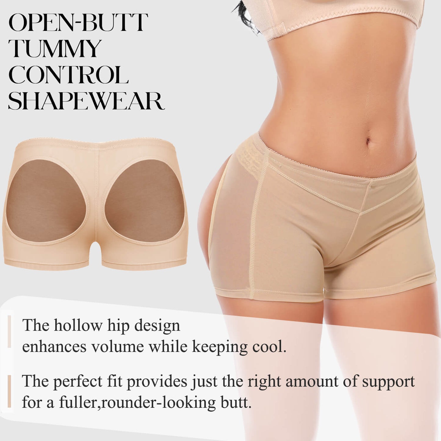 MANIFIQUE 2 Packs Women's Butt Lifter Shapewear Underwear Body Shaper Enhancer Panties
