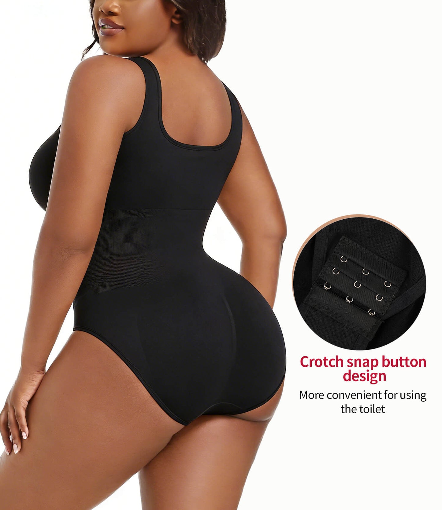 MANIFIQUE Plus Size Women's Seamless Shapewear Bodysuit Tummy Control Body Shaper Waist Snatching Body Suit