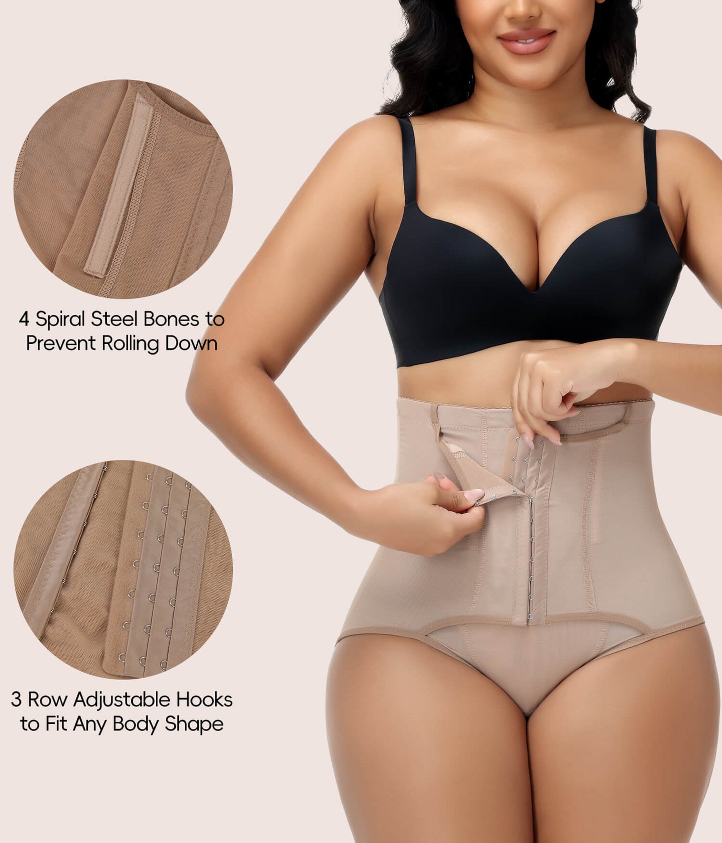 MANIFIQUE Tummy Control Shapewear for Women Faja Body Shaper Breathable High Waisted Butt Lifting Panties