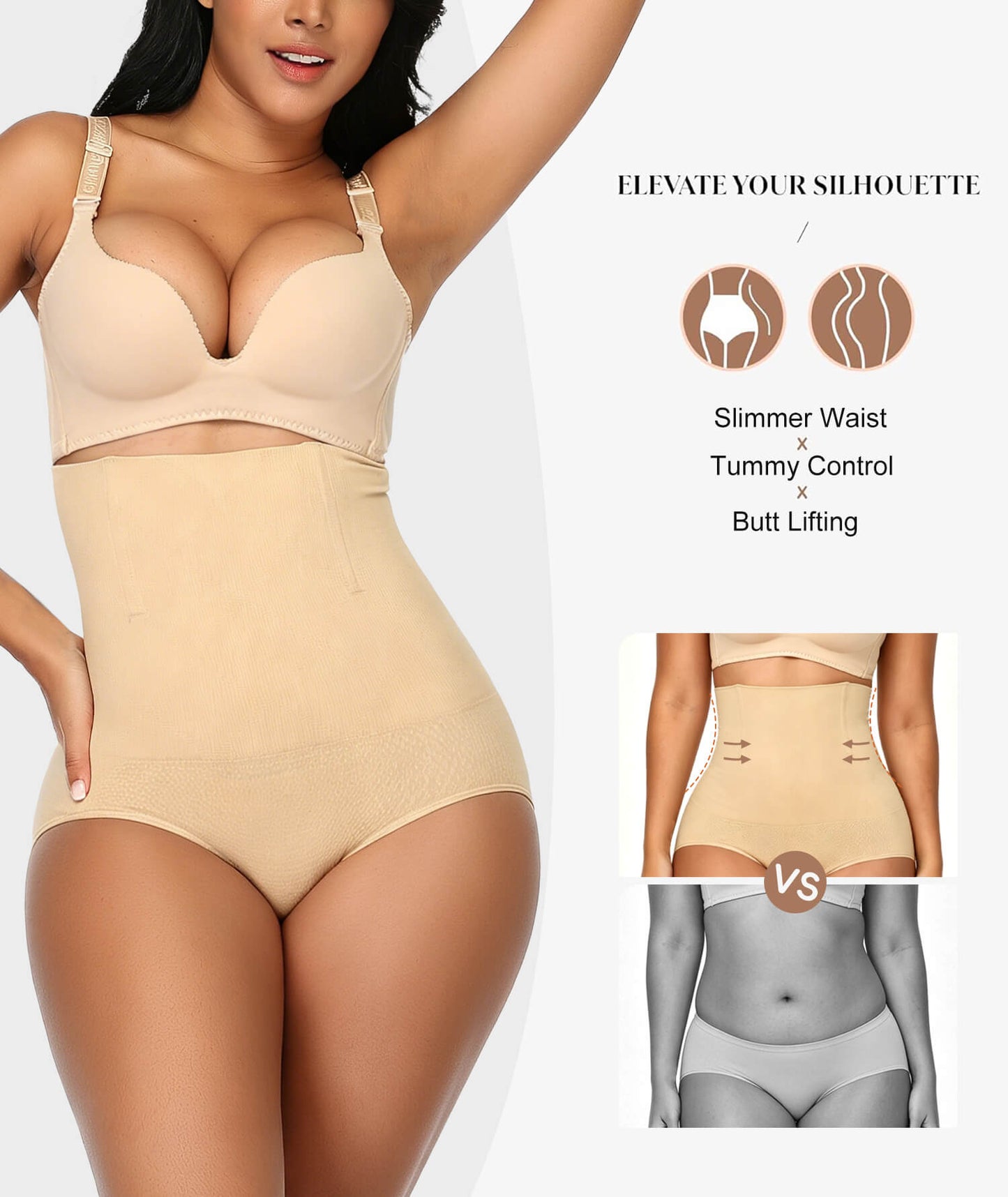 MANIFIQUE Shapewear for Women - Seamless Shapewear Tummy Control Panty, Body Shaper, Tummy Control Underwear for Women