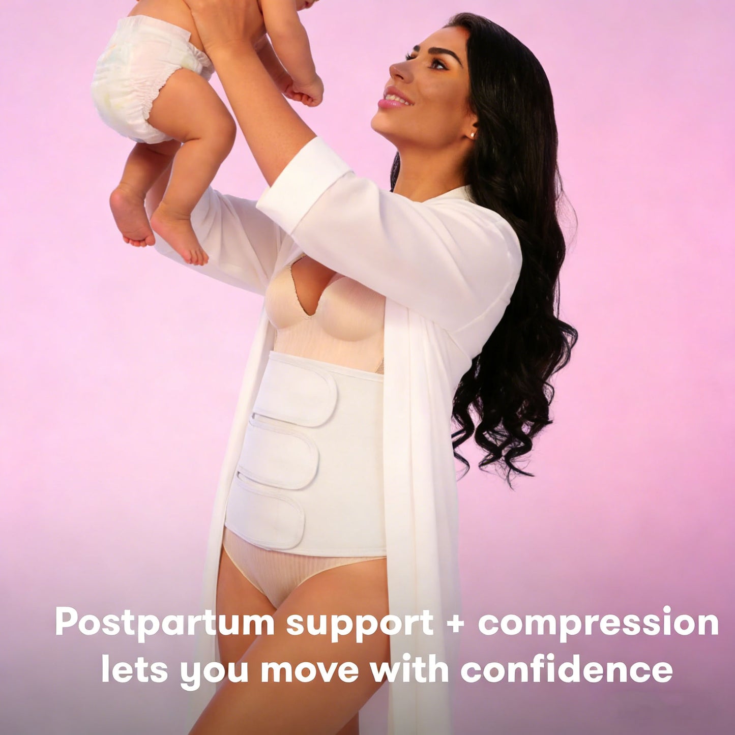 MANIFIQUE Postpartum Girdle C-Section Recovery Belt Back Support Belly Wrap Belly Band Shapewear
