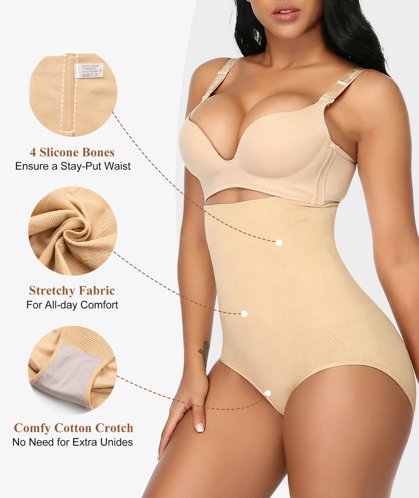 MANIFIQUE Shapewear for Women - Seamless Shapewear Tummy Control Panty, Body Shaper, Tummy Control Underwear for Women