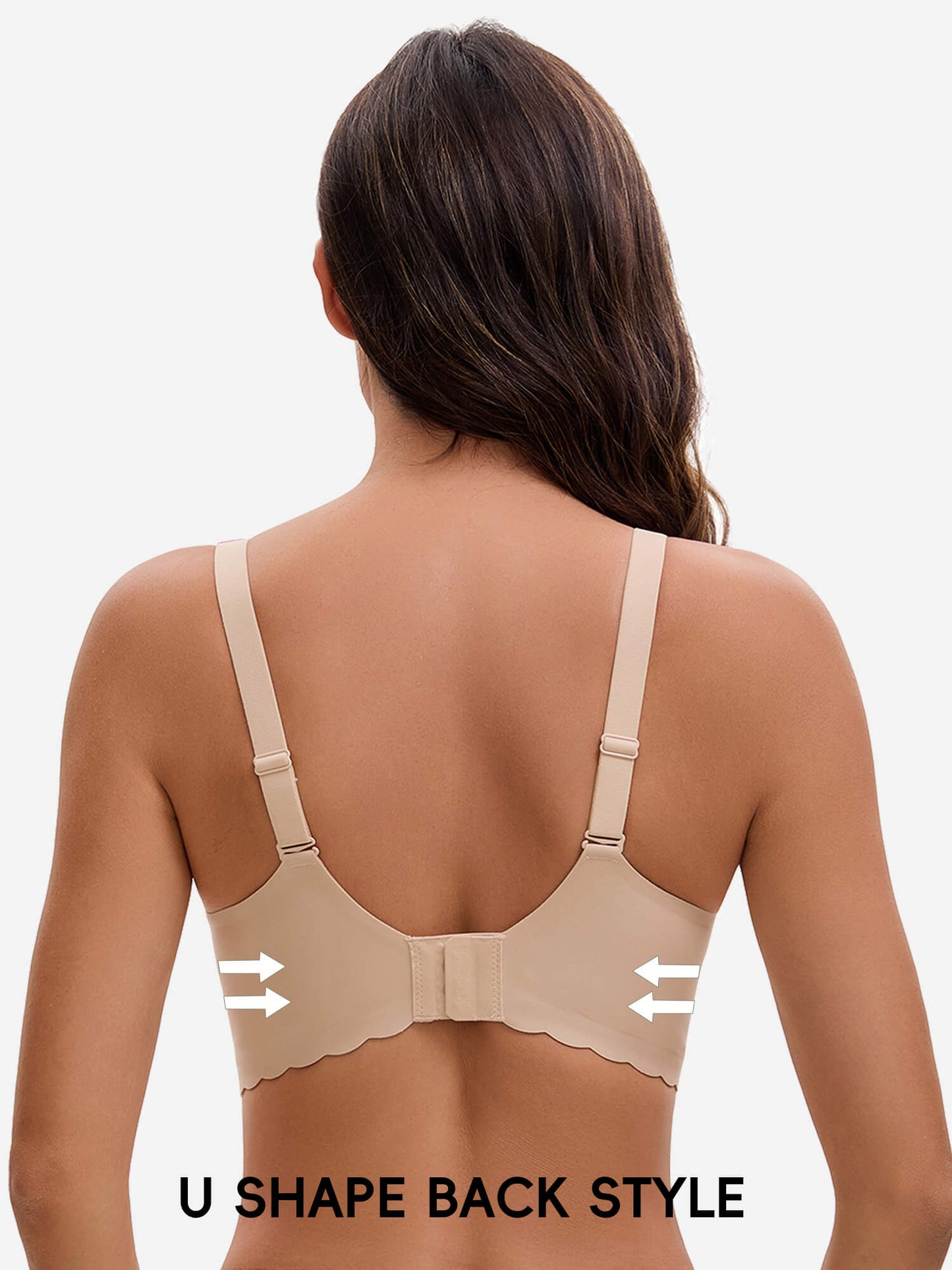 MANIFIQUE Jelly Bras for Women No Underwire Scalloped Push Up Wireless Bralettes Seamless Soft Comfort Everyday Tshirt Bra