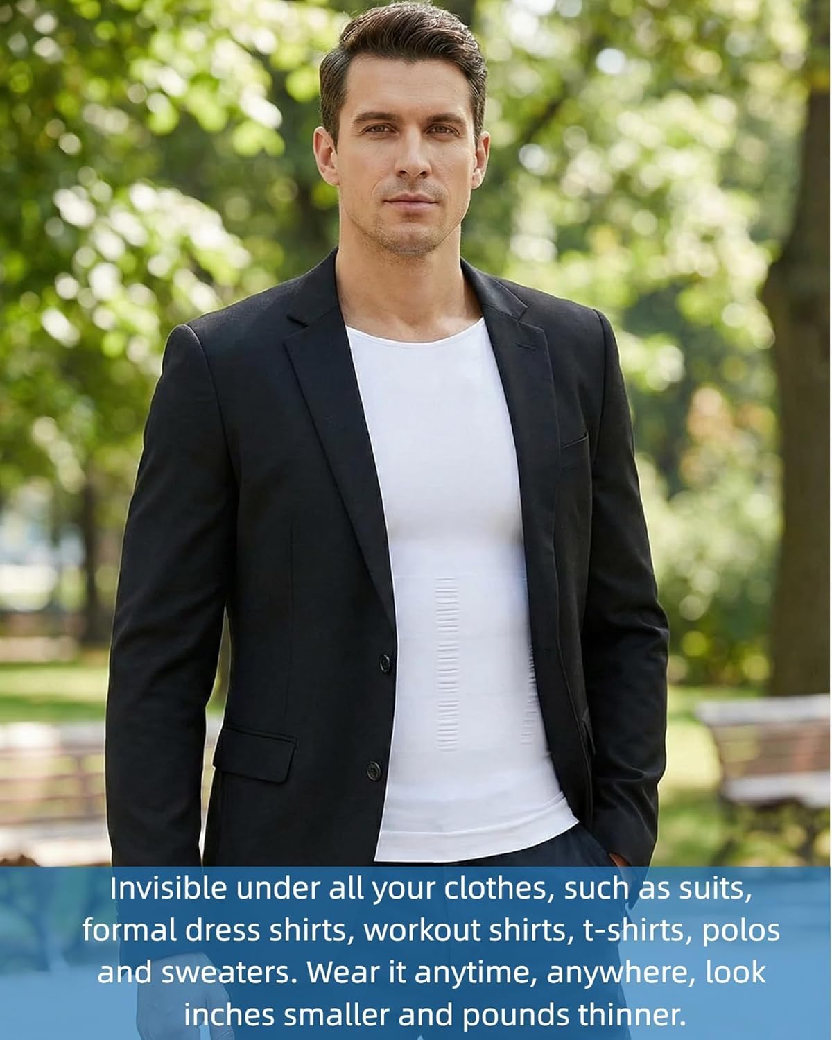 MANIFIQUE Gynecomastia Short Sleeve Slimming Compression Shirt Men, Shapewear Mens Tank Top Body Shaper, Athletic Workout Shirts