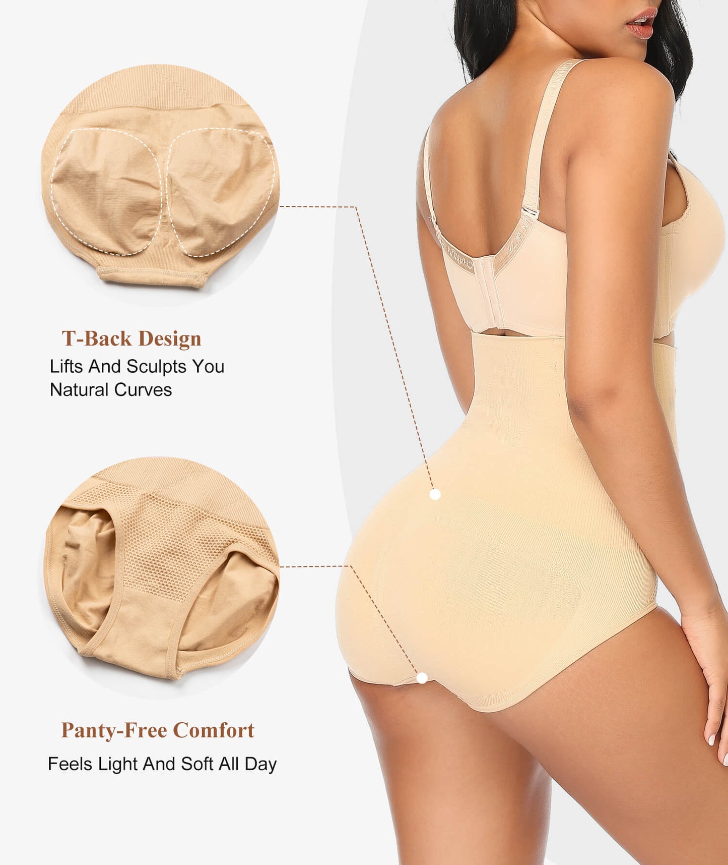 MANIFIQUE Shapewear for Women - Seamless Shapewear Tummy Control Panty, Body Shaper, Tummy Control Underwear for Women