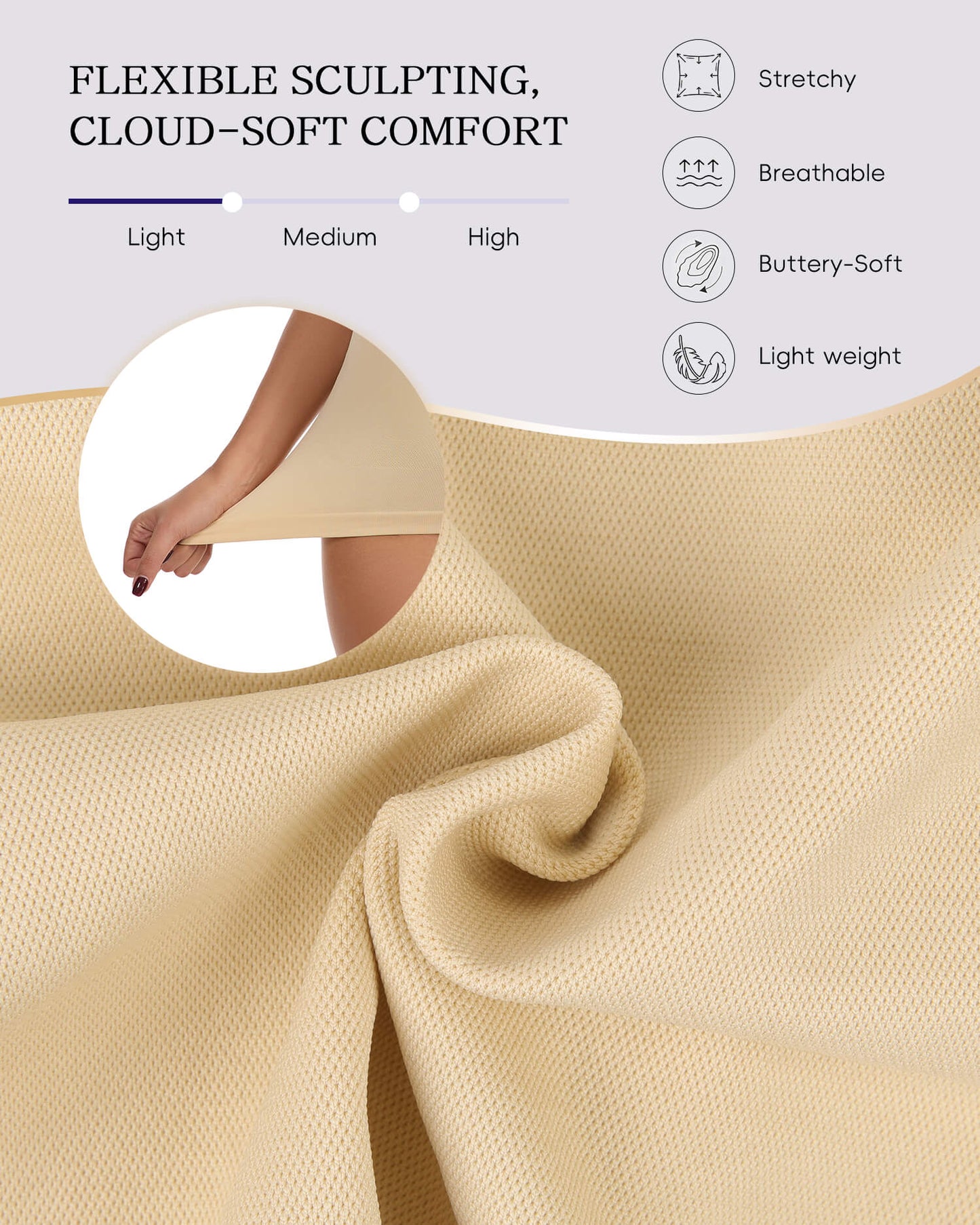 MANIFIQUE Shapewear Cami for Women - Waist Shaping Top, Seamless Compression V Neck Camisole