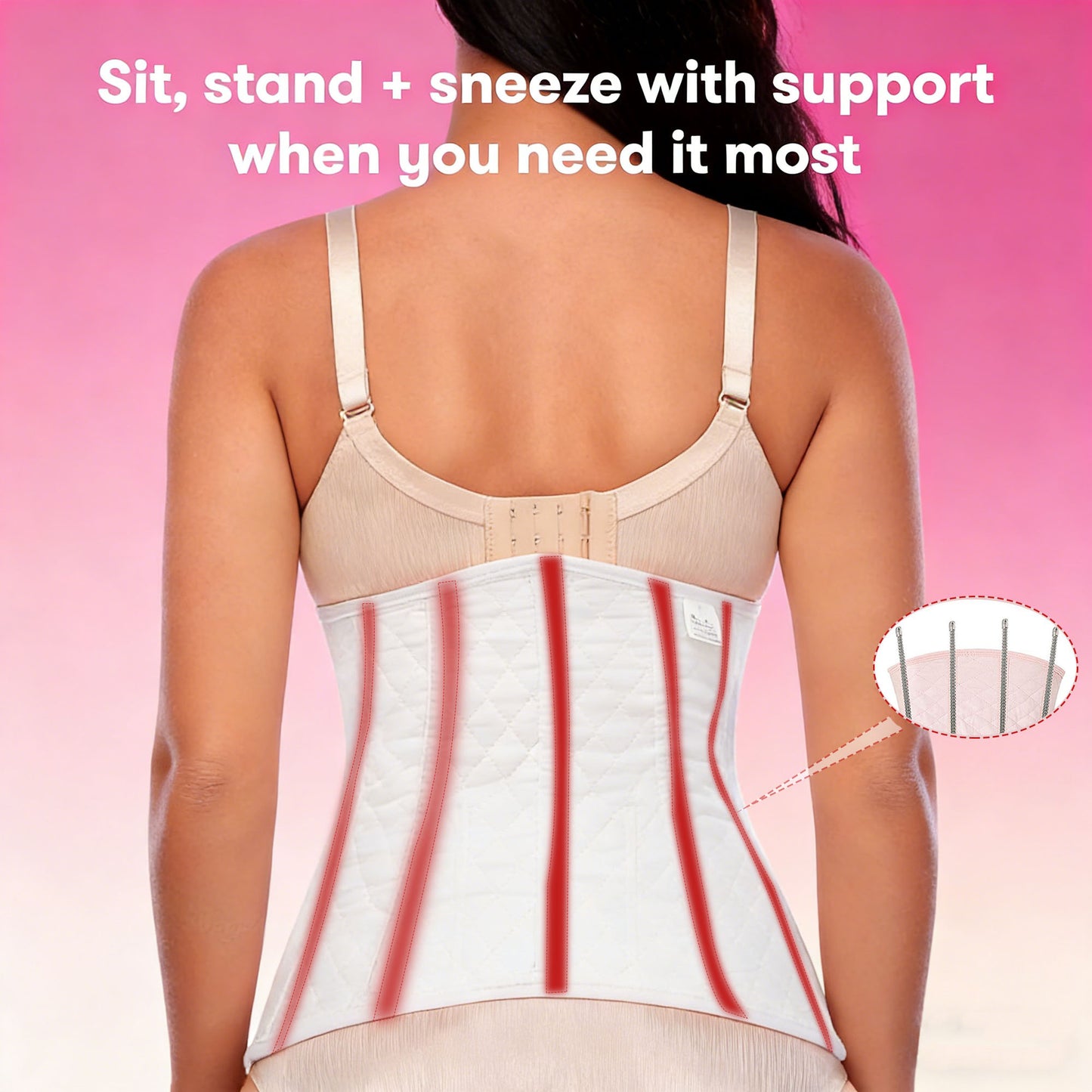 MANIFIQUE Postpartum Girdle C-Section Recovery Belt Back Support Belly Wrap Belly Band Shapewear