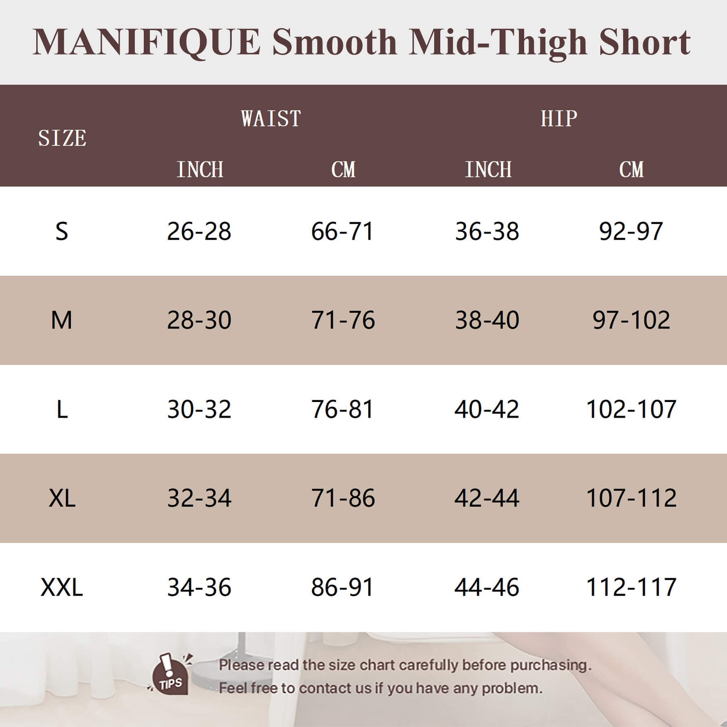 MANIFIQUE Tummy Control Shapewear for Women High Waist Thigh Slimmer Shapewear, Smooth Mid-Thigh Short Under Dress