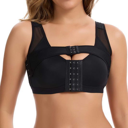 MANIFIQUE Surgical Bra Compression Post Surgery Bra for Women Front Closure Bra with Breast Support Band