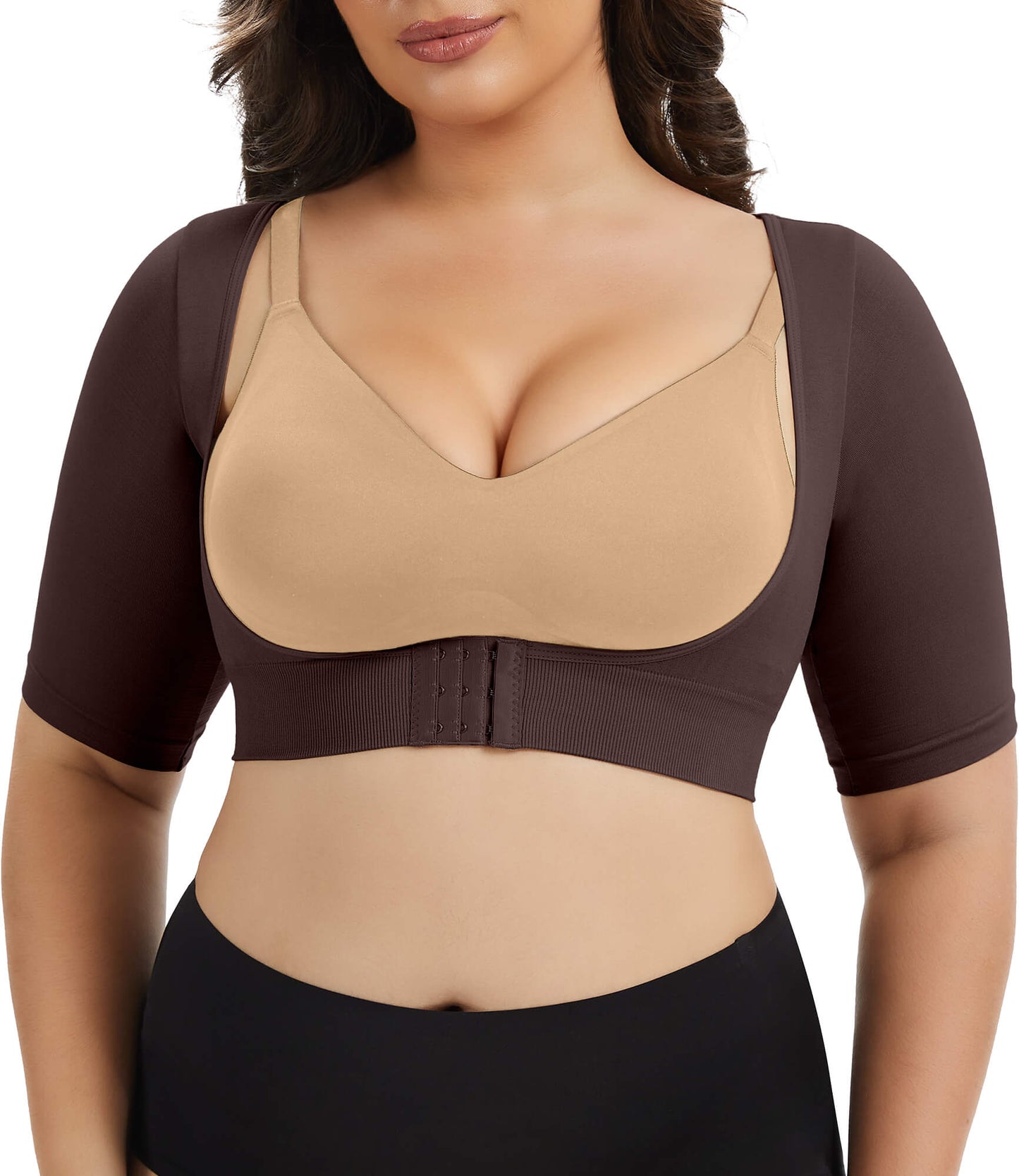 MANIFIQUE Women's Plus Size Shapewear Tops Post Surgery Compression Sleeve for Arm Shaper