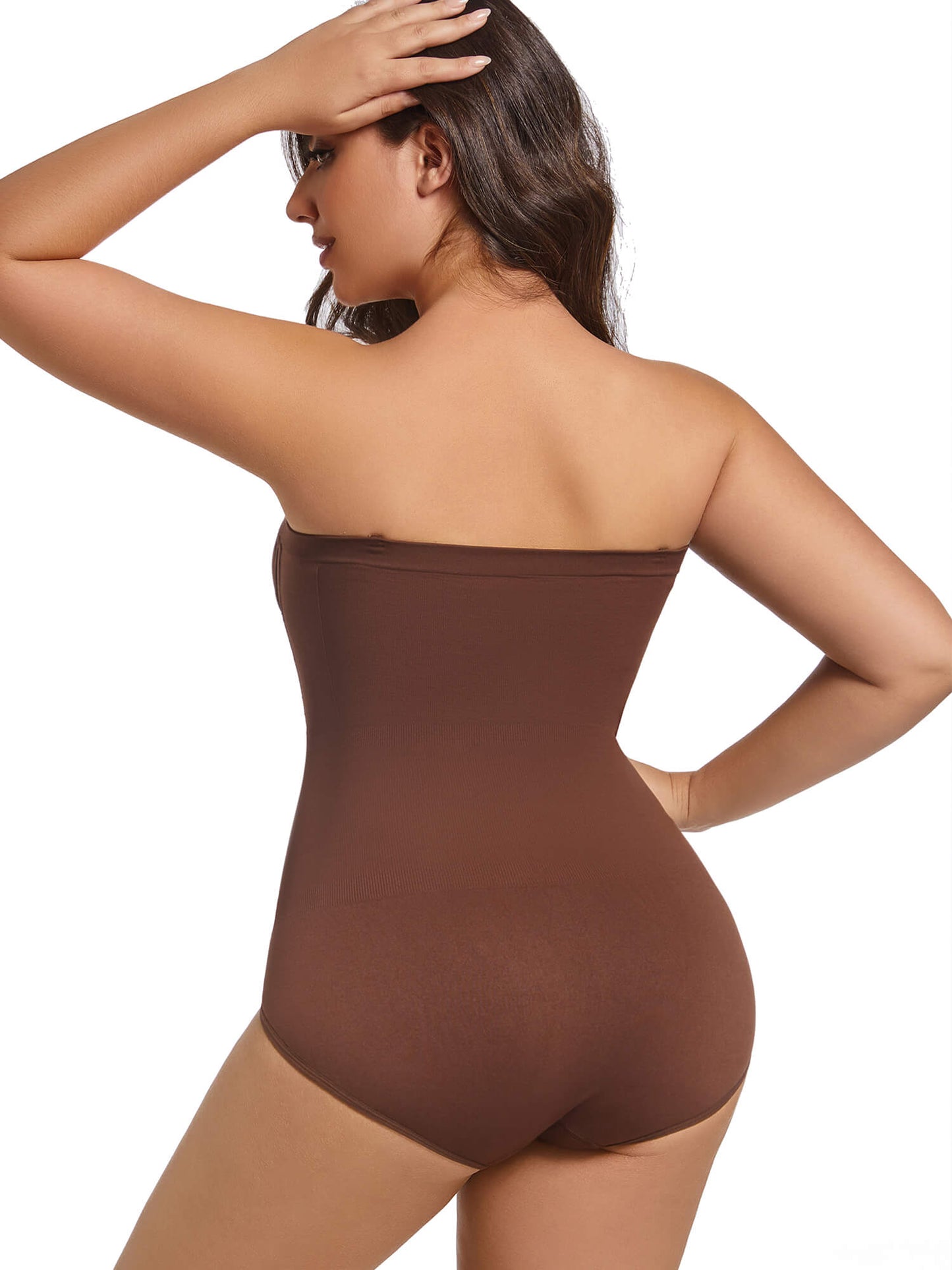 MANIFIQUE Plus Size Strapless Bodysuit for Women Tummy Control Shapewear Seamless Faja Body Shaper with Removable Straps