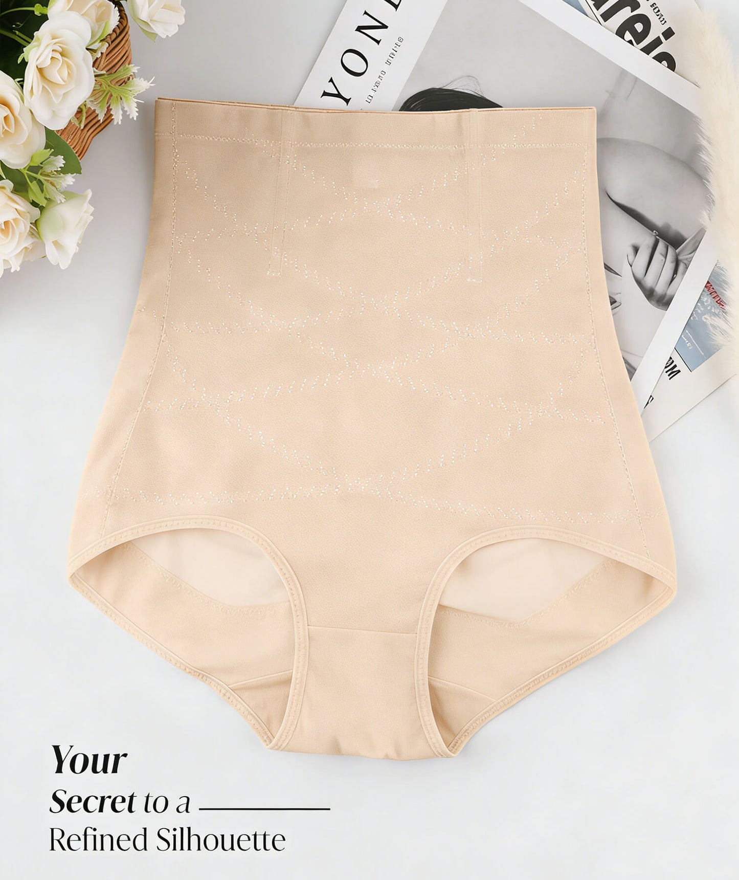 2 Packs Tummy Control Shapewear Panties for Women High Waisted Body Shaper Underwear Seamless Shapewear Panty