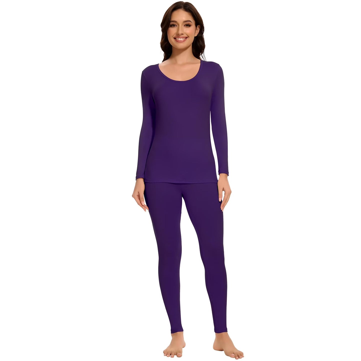 COMFREE Thermal Underwear for Women, Ultra Soft Long Johns Set Base Layer Top and Bottom for Cold Weather