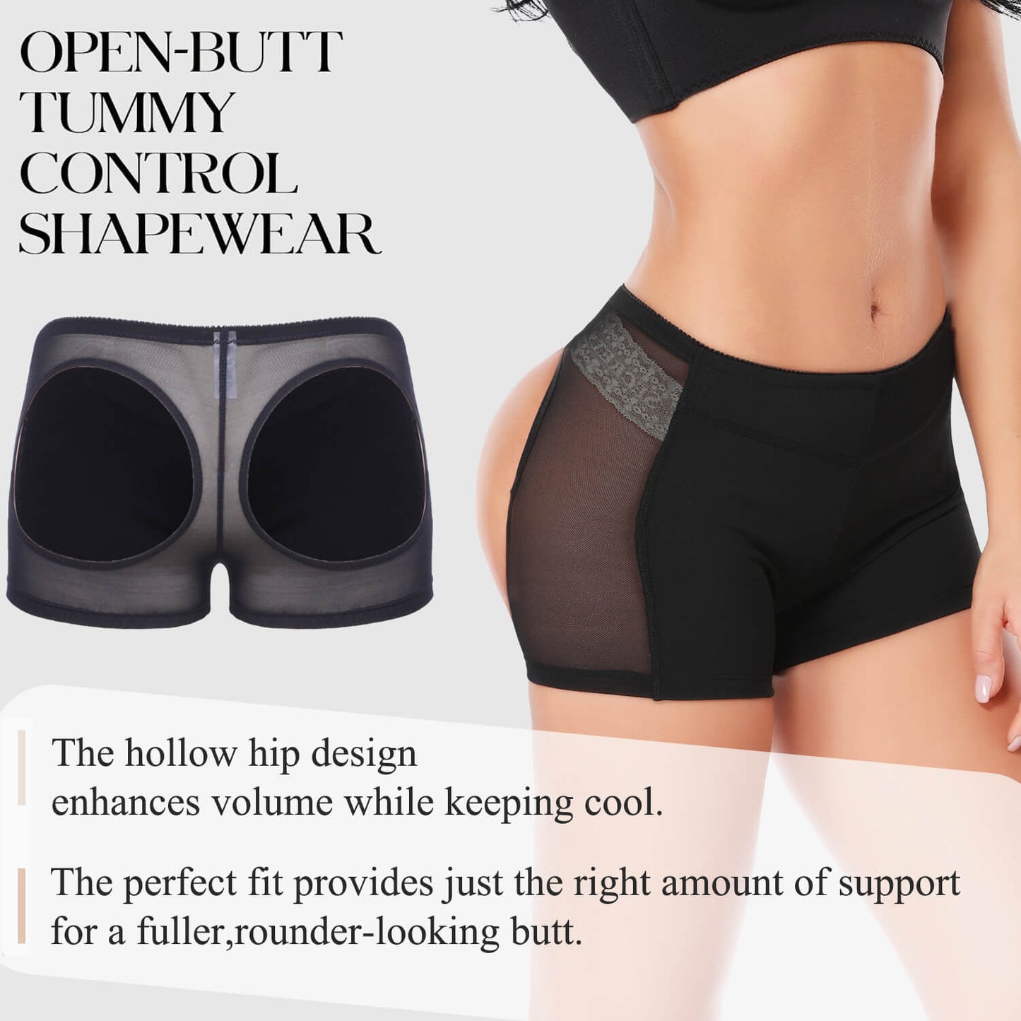 MANIFIQUE 2 Packs Women's Butt Lifter Shapewear Underwear Body Shaper Enhancer Panties