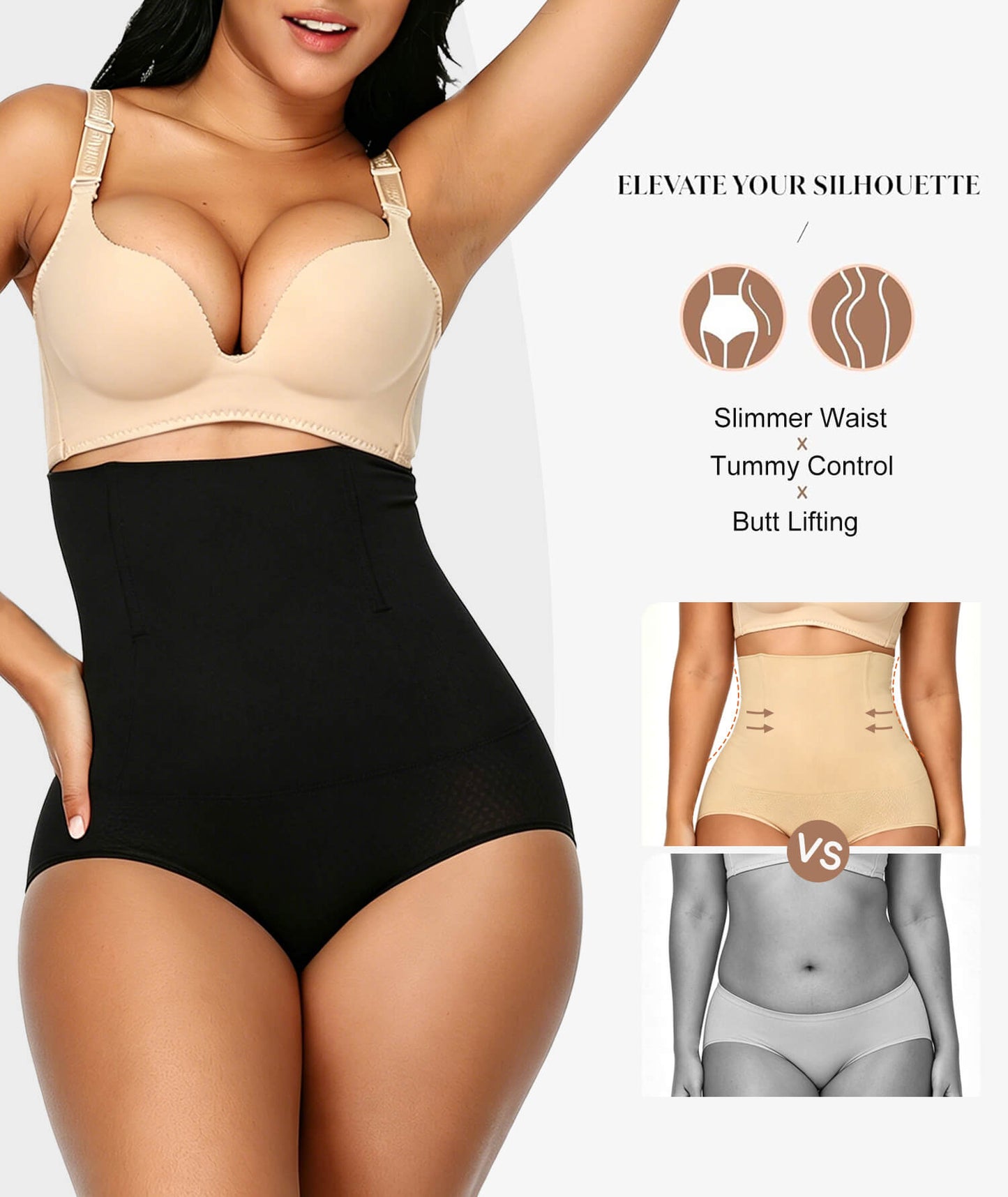 MANIFIQUE Shapewear for Women - Seamless Shapewear Tummy Control Panty, Body Shaper, Tummy Control Underwear for Women