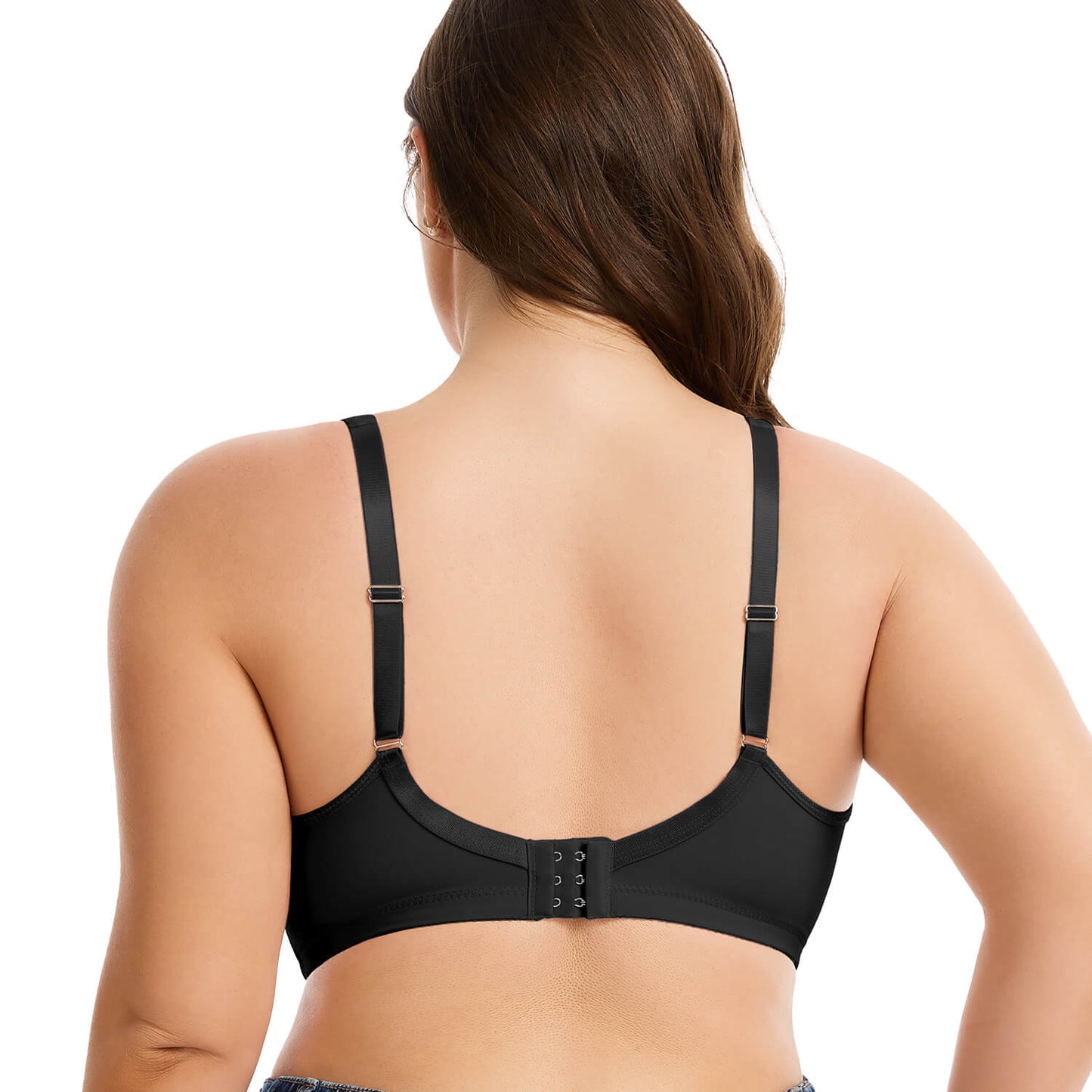 MANIFIQUE Women's Full Figure Minimizer Bras Comfort Large Busts Wire-Free Non Padded Plus Size Bra