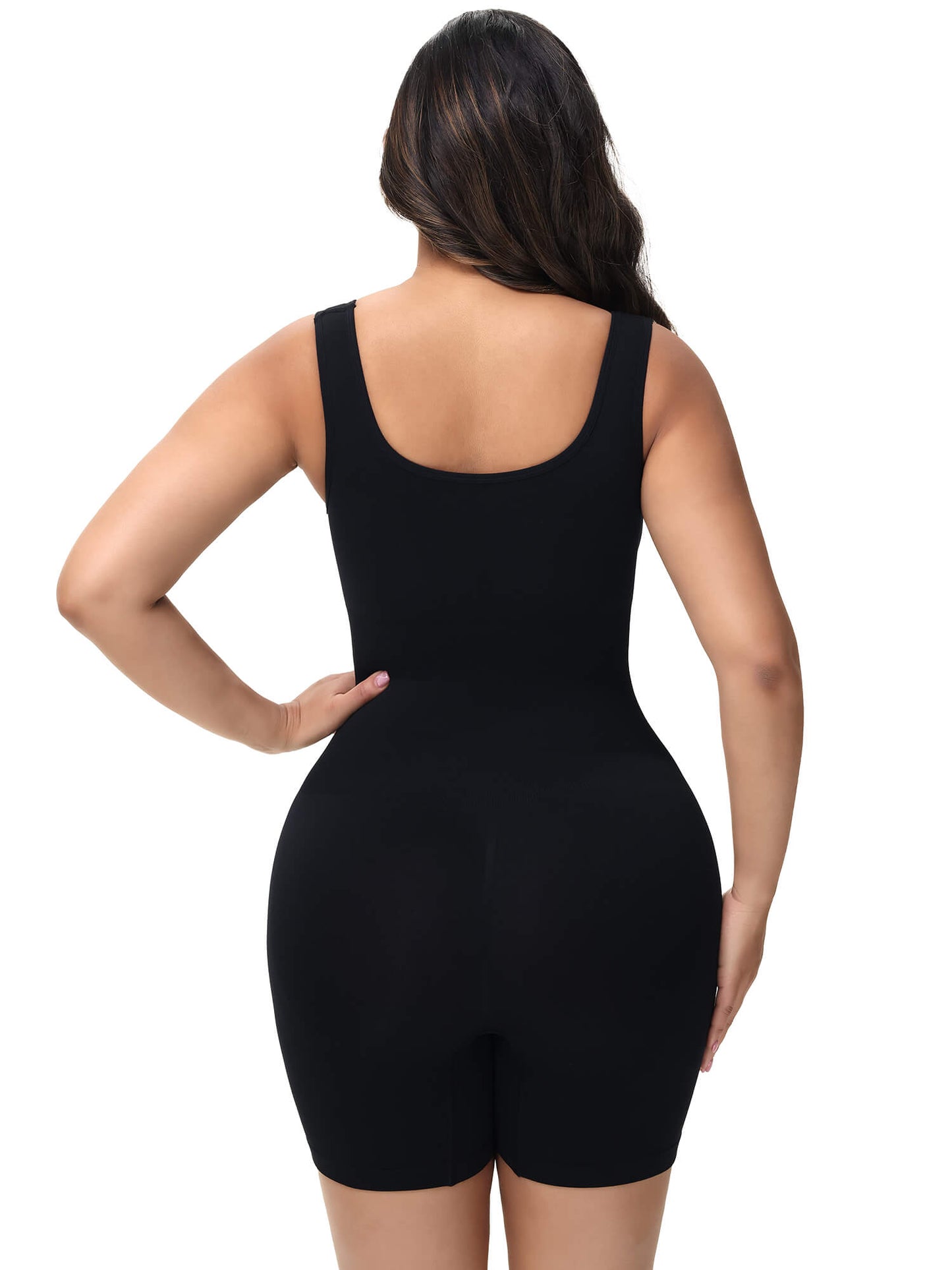 MANIFIQUE Women's Shaping Mid-Thigh Bodysuit Tummy Control Shapewear Body Shaper