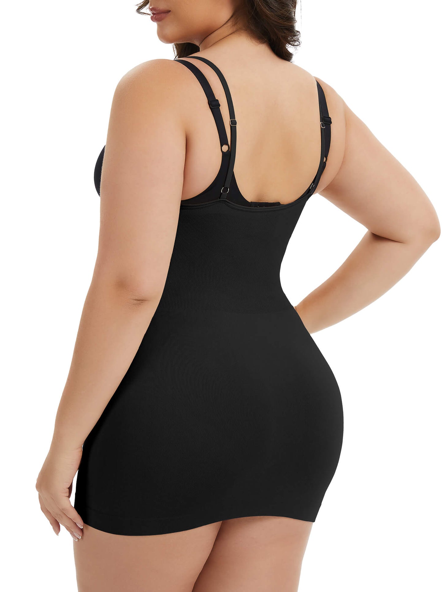 MANIFIQUE Plus Size Open Bust Full Slip - Breathable Body Shapewear - Medium Compression - Anti-Slip Construction